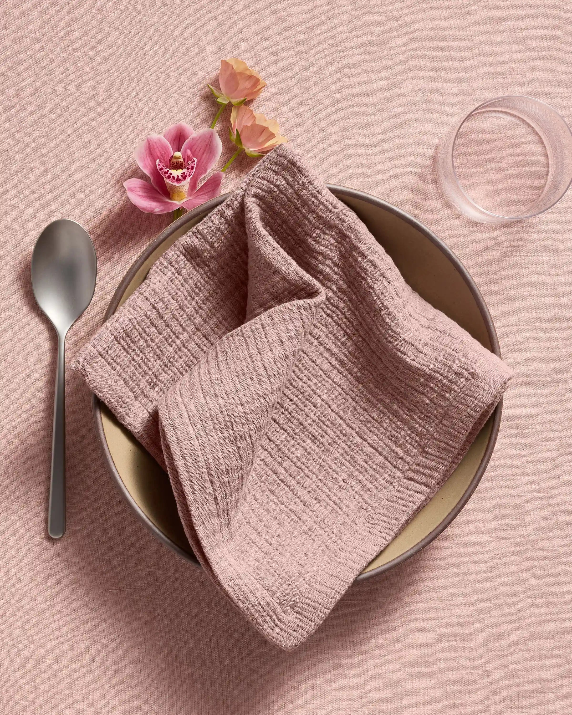 Organic Cotton Gauze Napkins, Set of 12