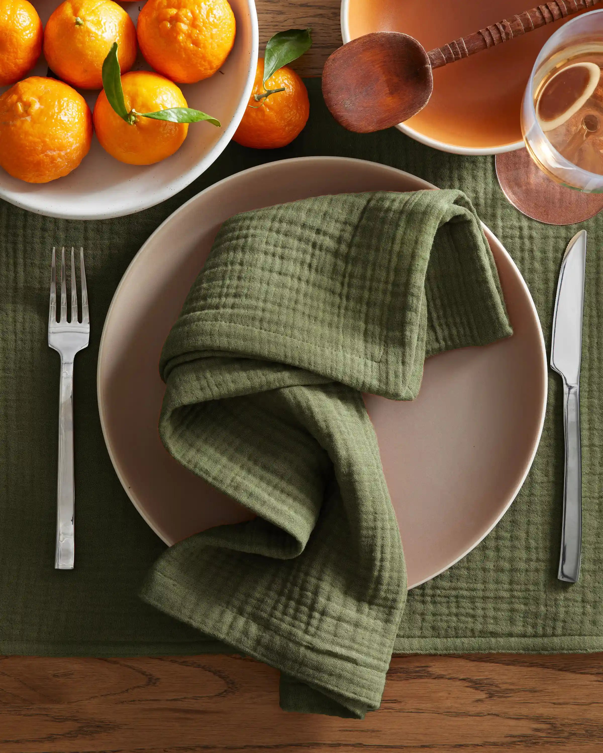 Organic Cotton Gauze Napkins, Set of 12