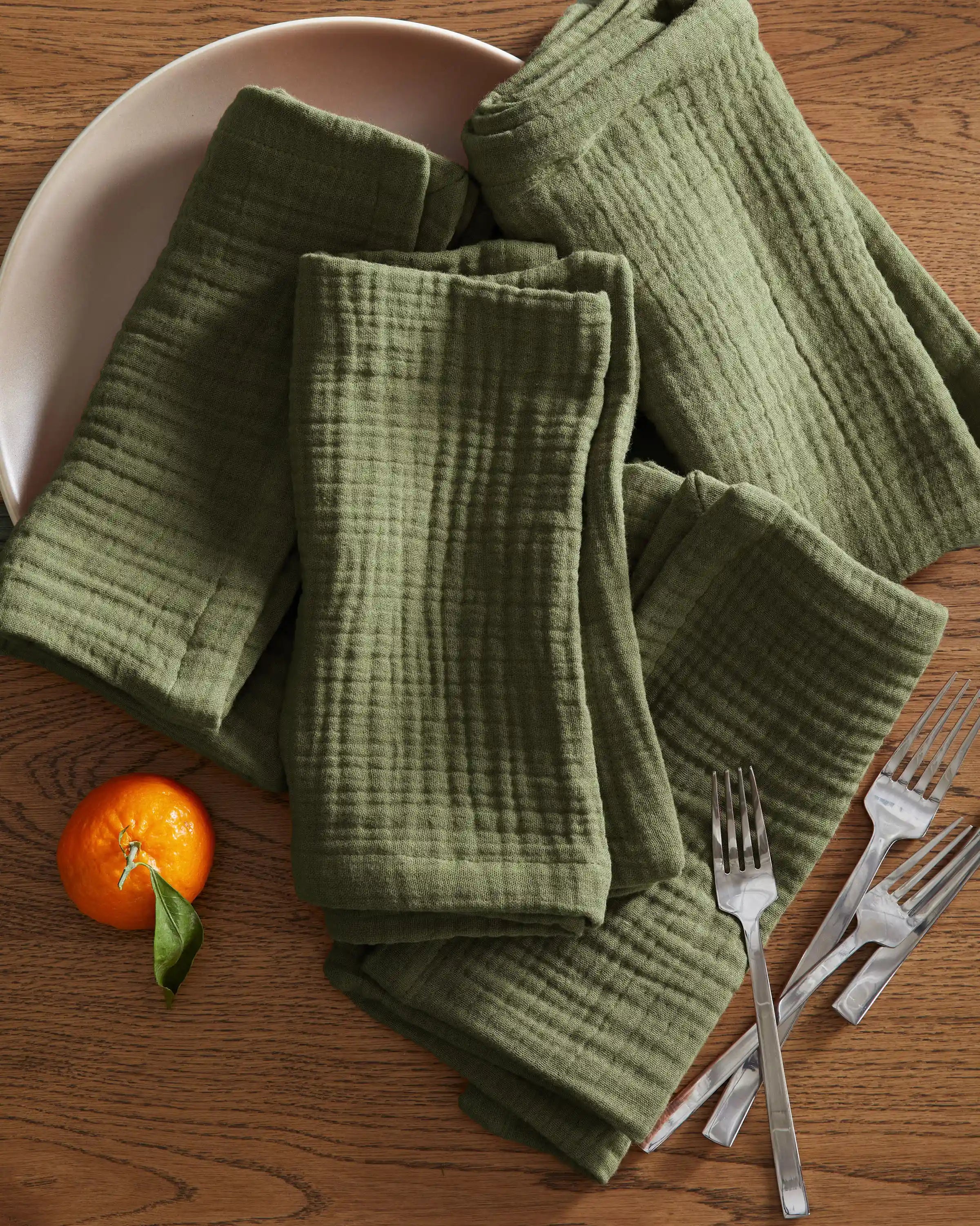Organic Cotton Gauze Napkins, Set of 12