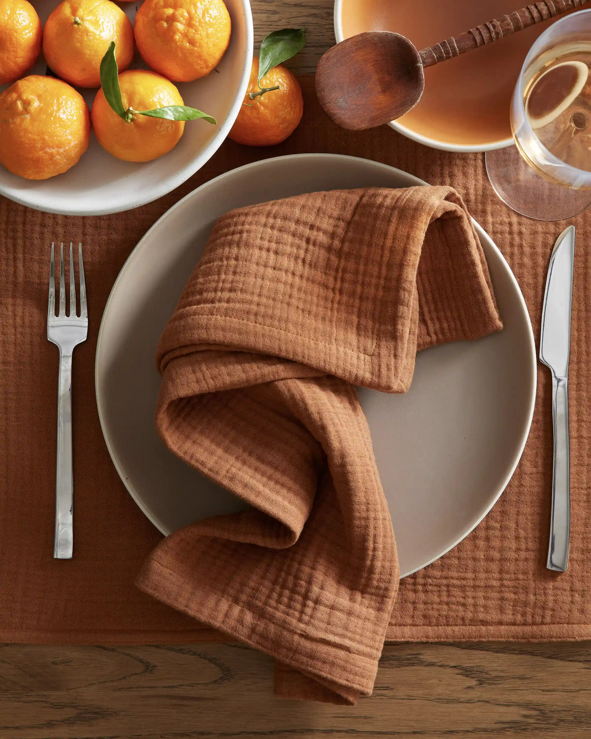 Organic Cotton Gauze Napkins, Set of 12