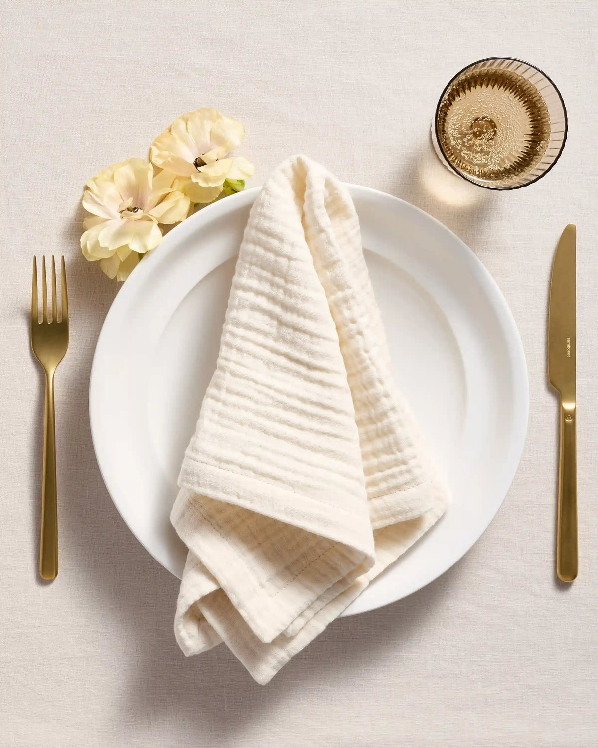 Organic Cotton Gauze Napkins, Set of 12