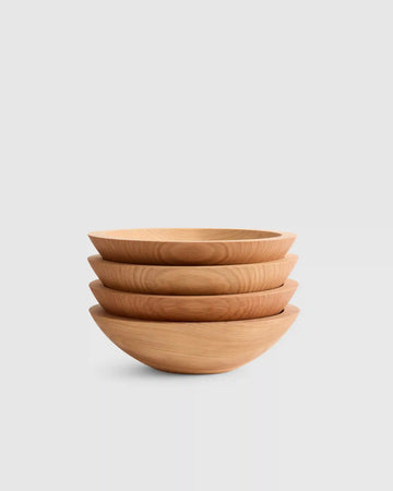 Handcrafted Wooden Bowls, Set of 4