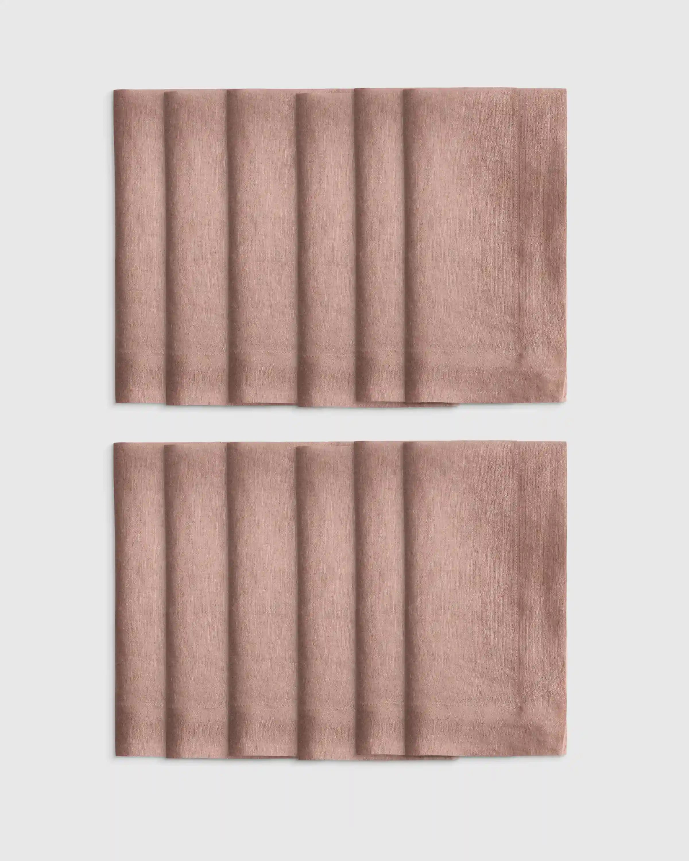 European Linen Wide-Hem Napkins, Set of 12