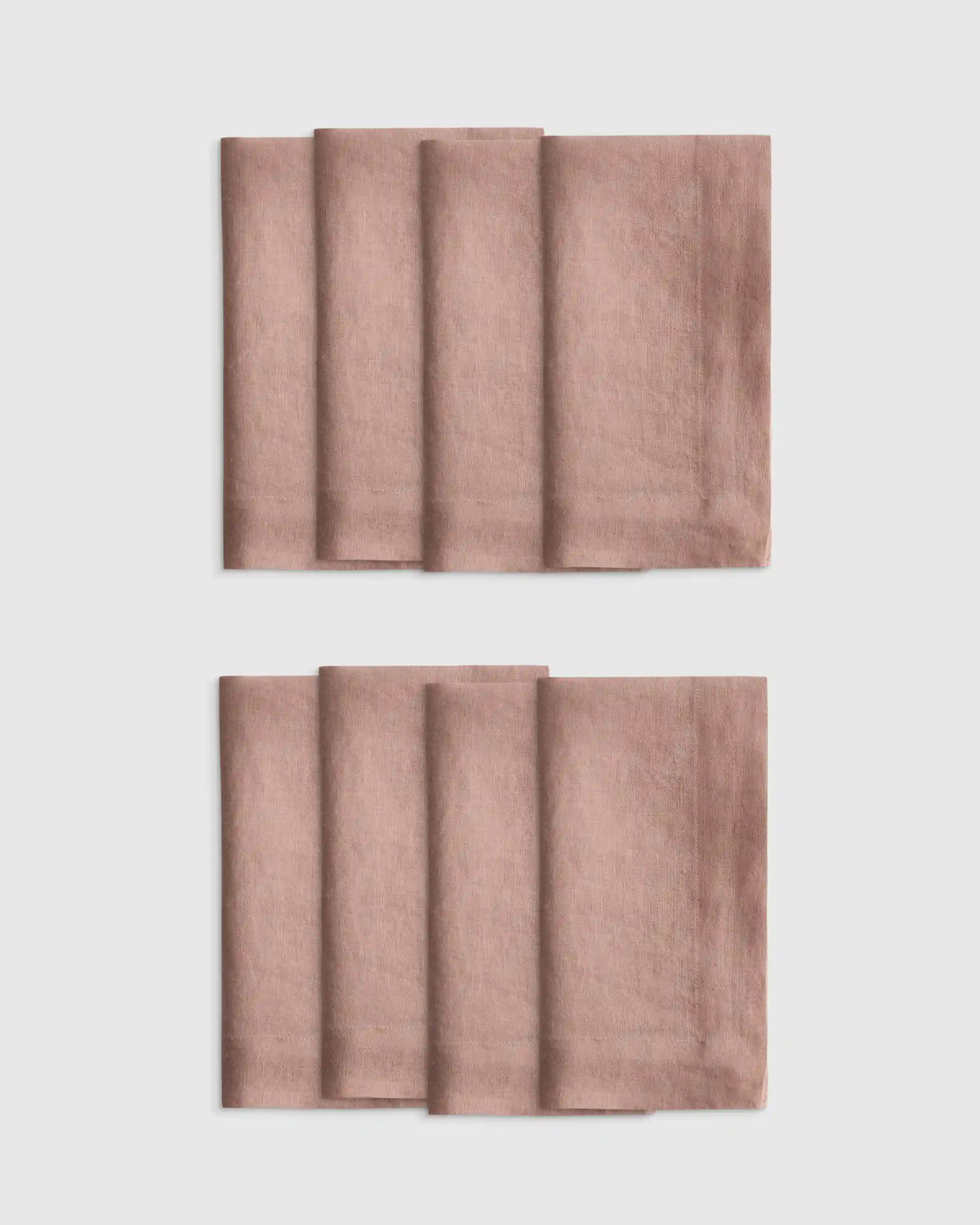 European Linen Wide-Hem Napkins, Set of 8