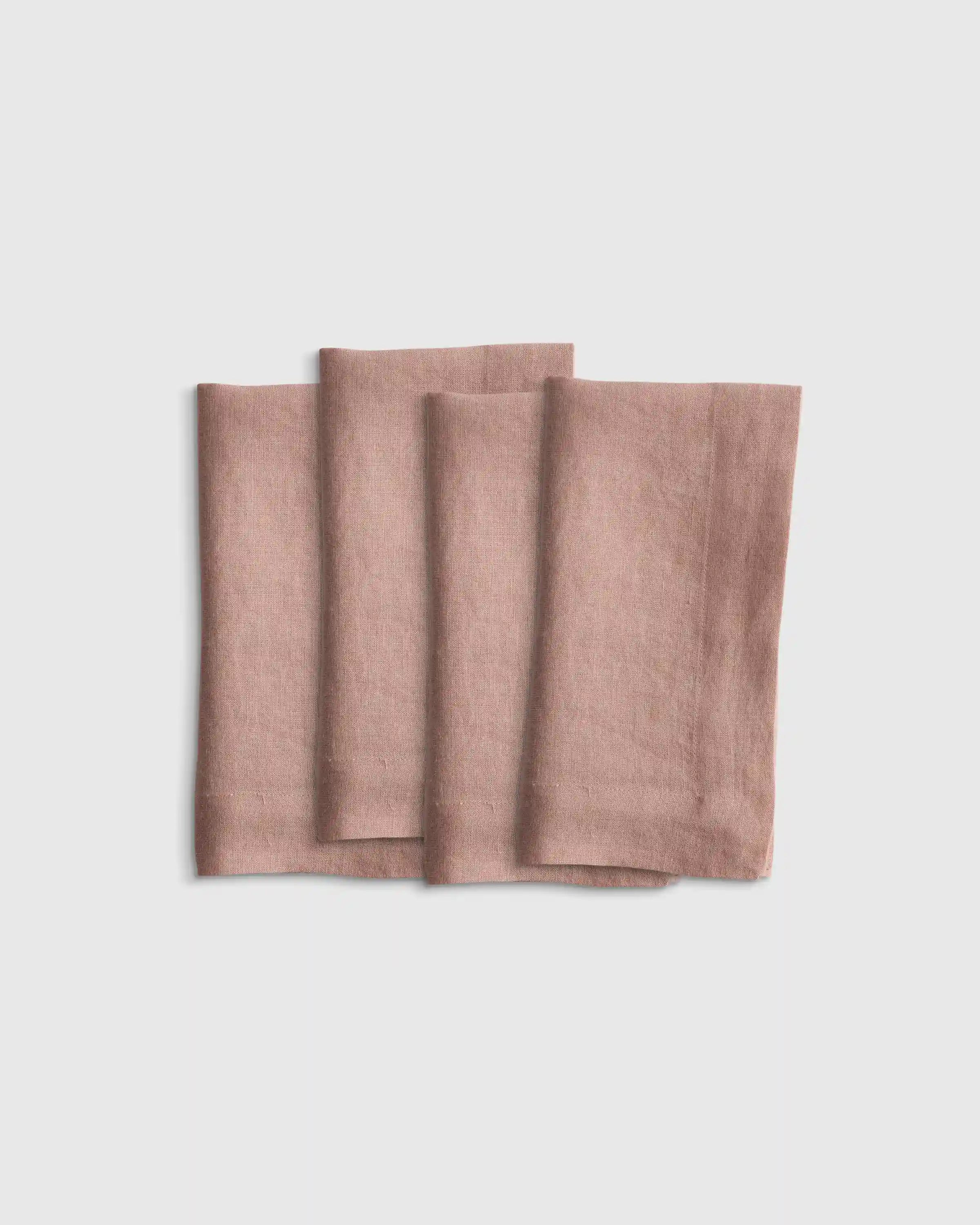 European Linen Wide-Hem Napkins, Set of 4
