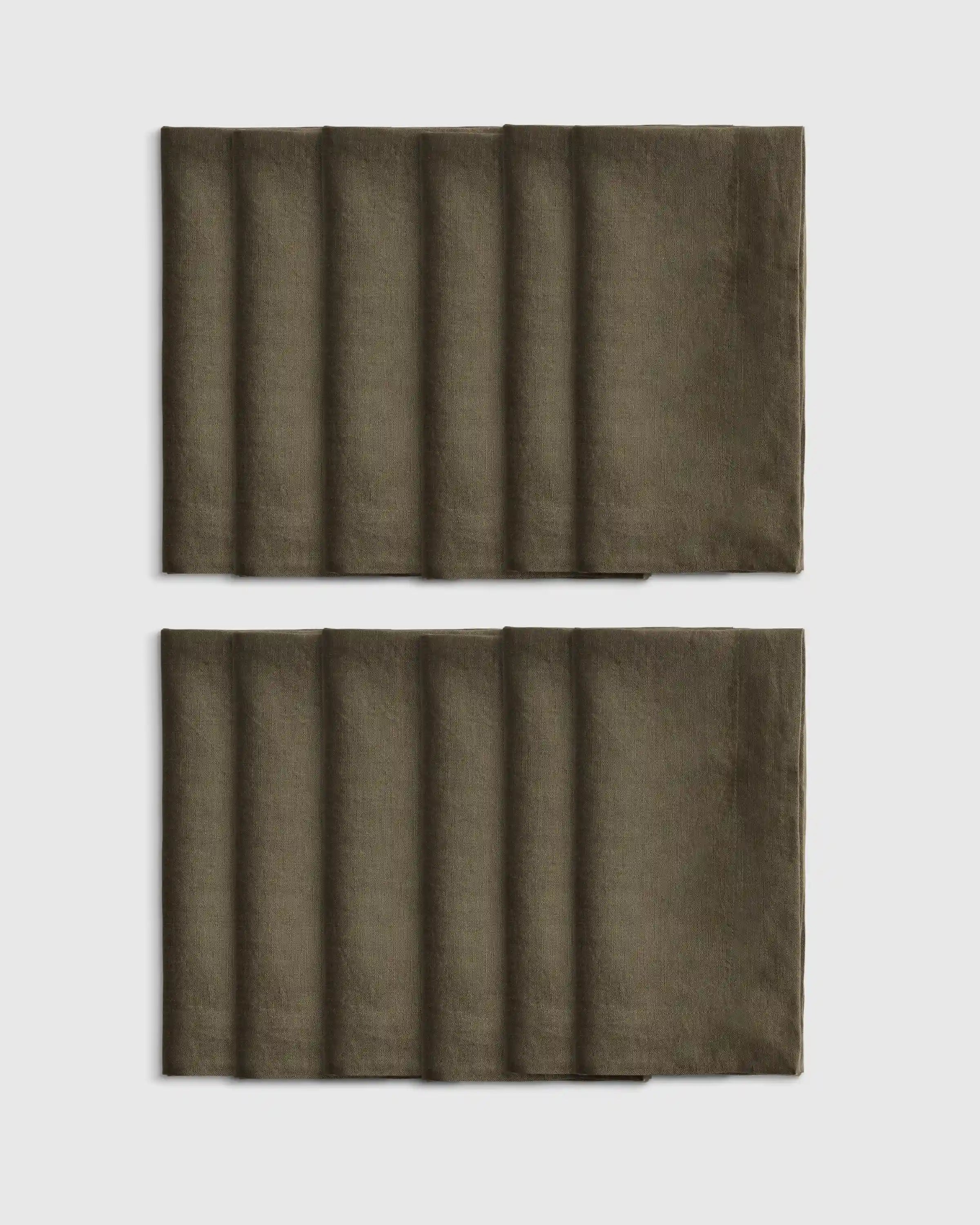 European Linen Wide-Hem Napkins, Set of 12
