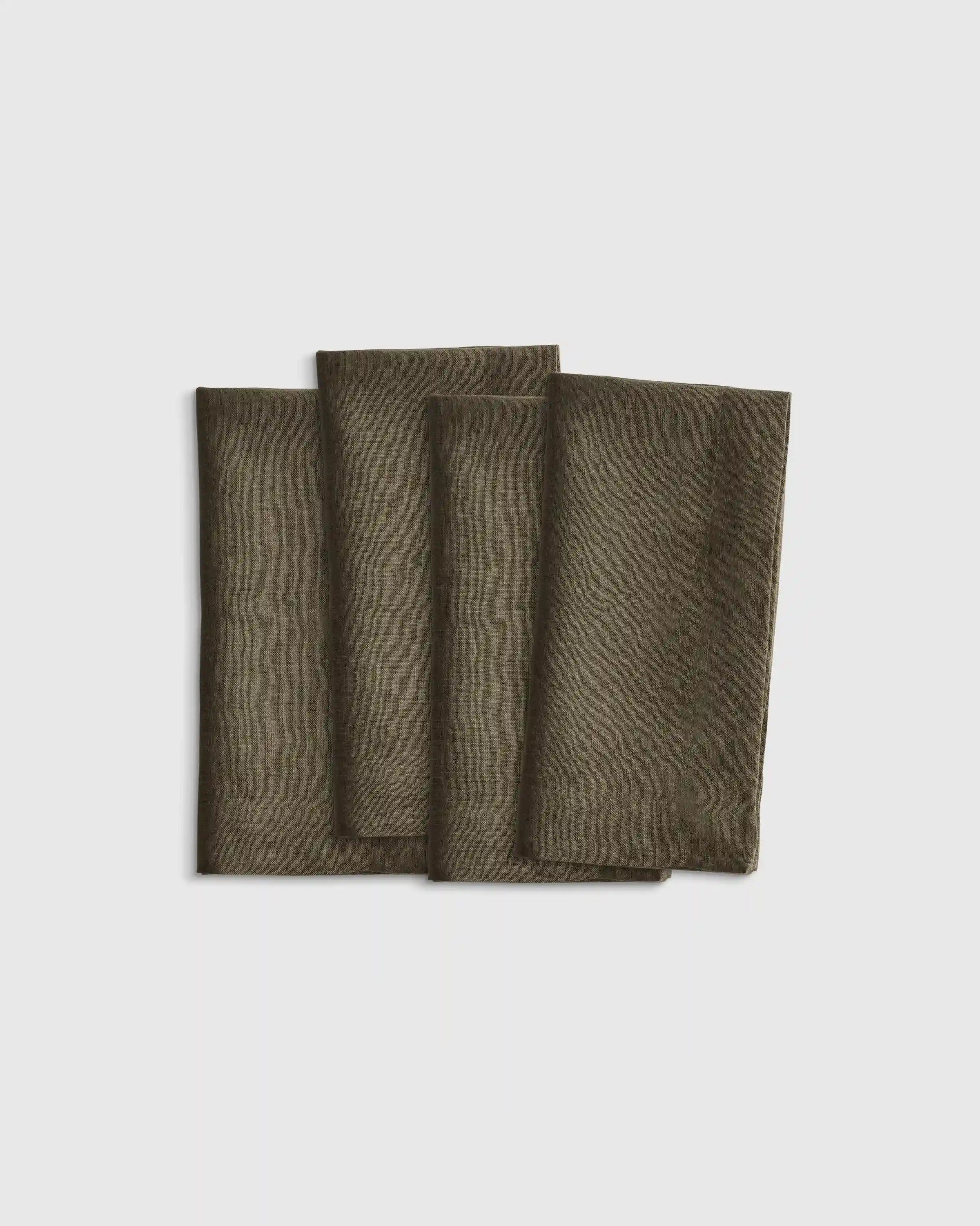 European Linen Wide-Hem Napkins, Set of 4