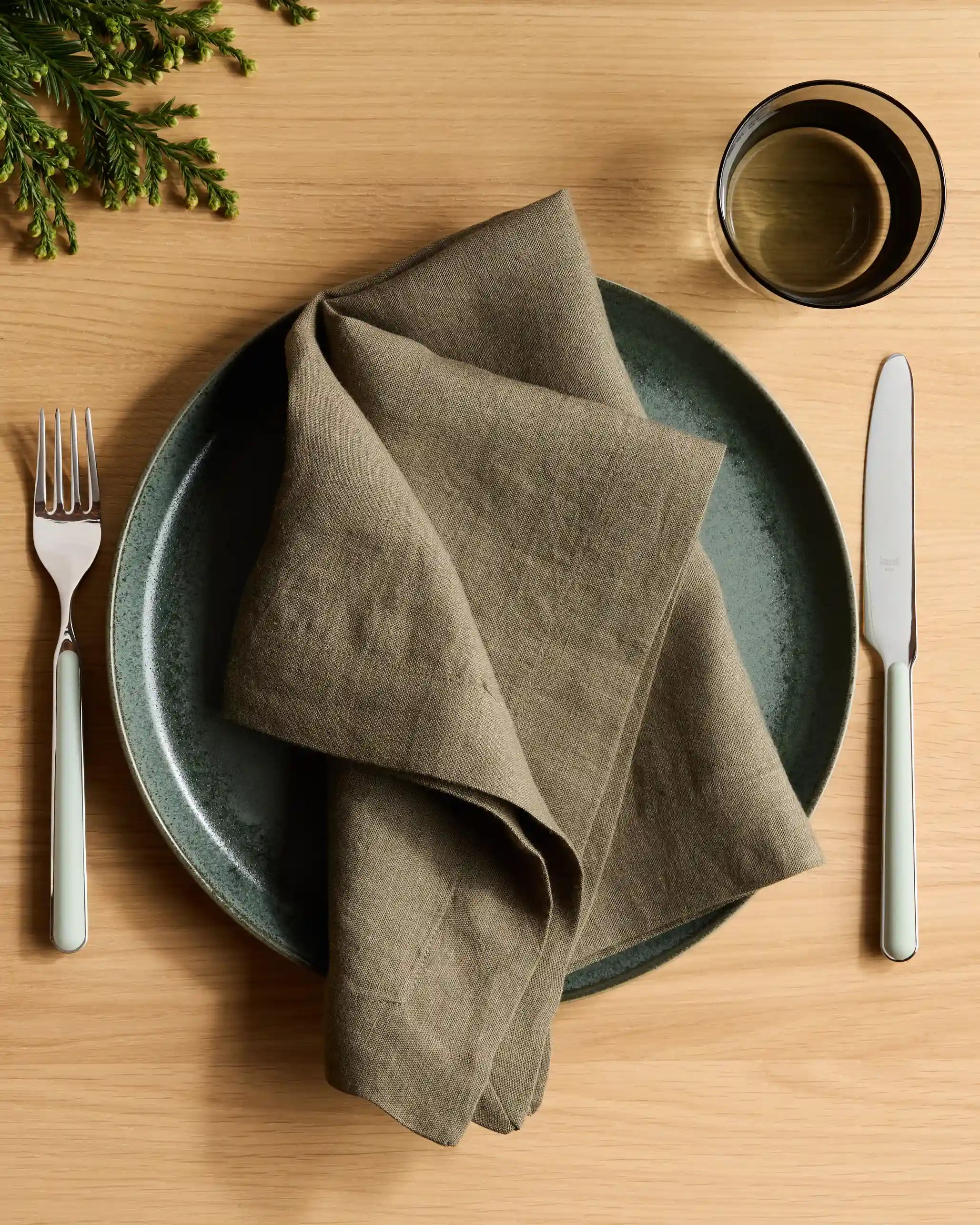 European Linen Wide-Hem Napkins, Set of 12
