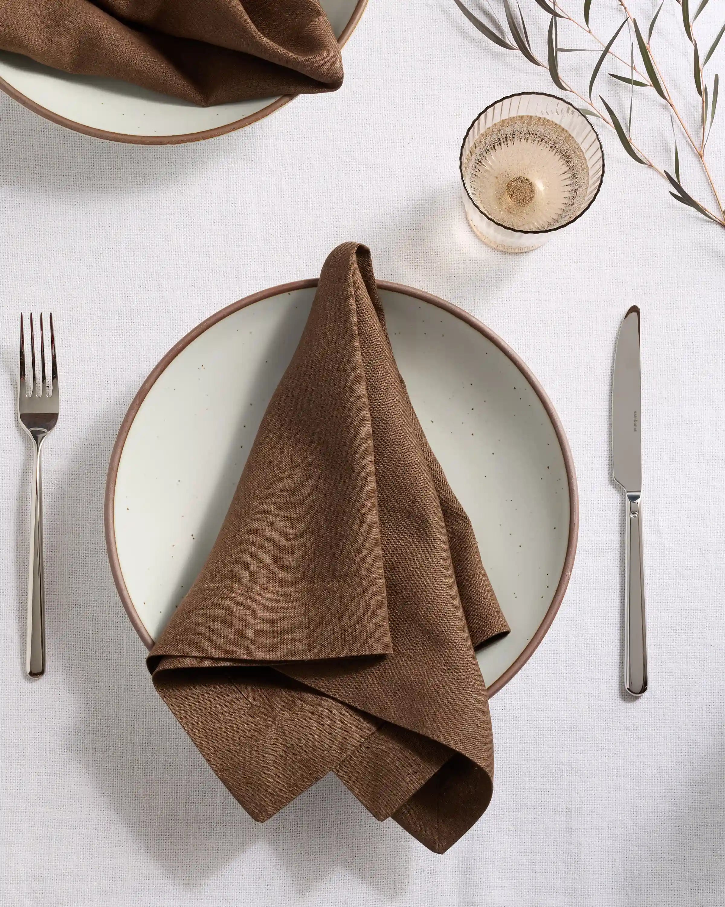 European Linen Wide-Hem Napkins, Set of 4