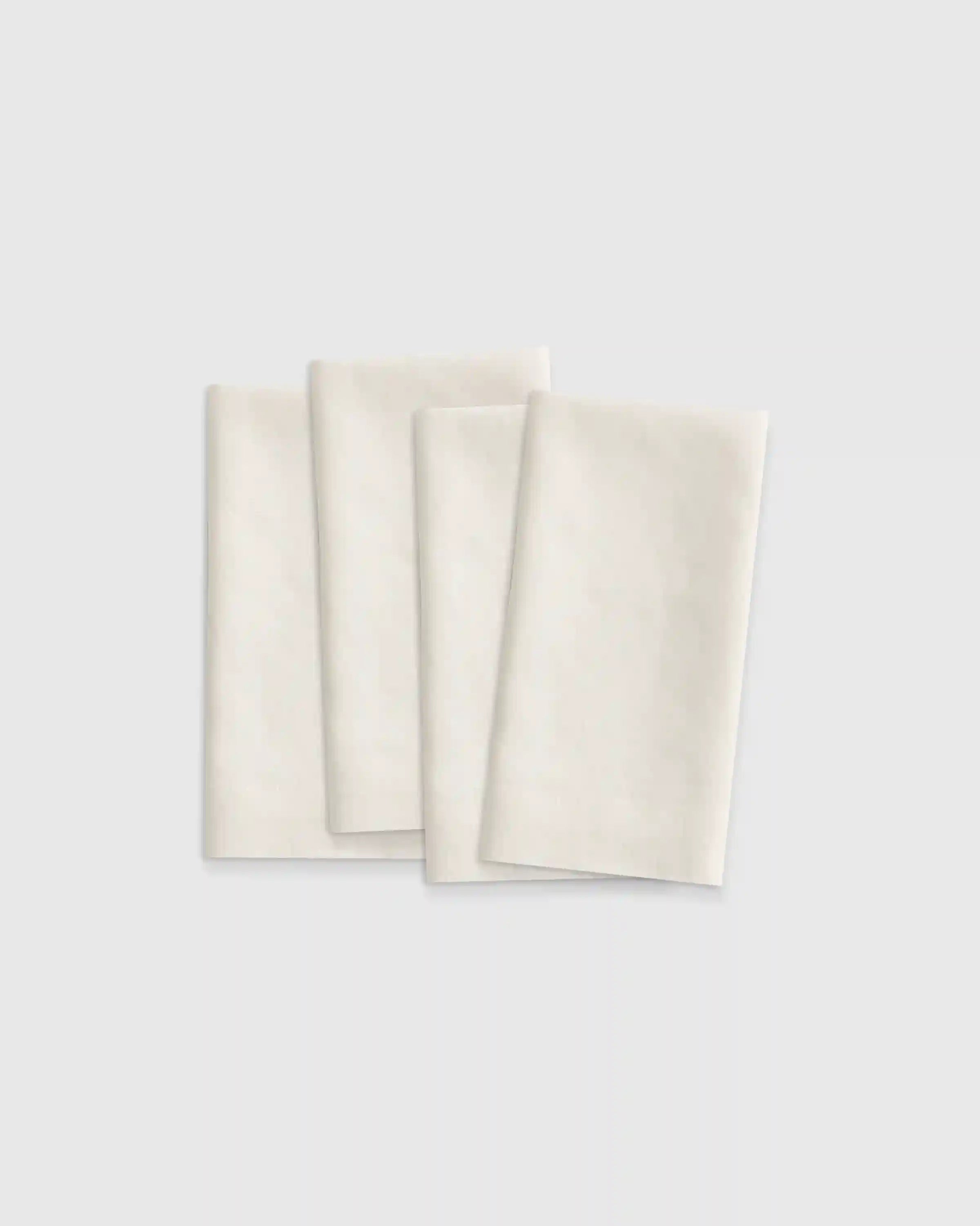 European Linen Wide-Hem Napkins, Set of 4