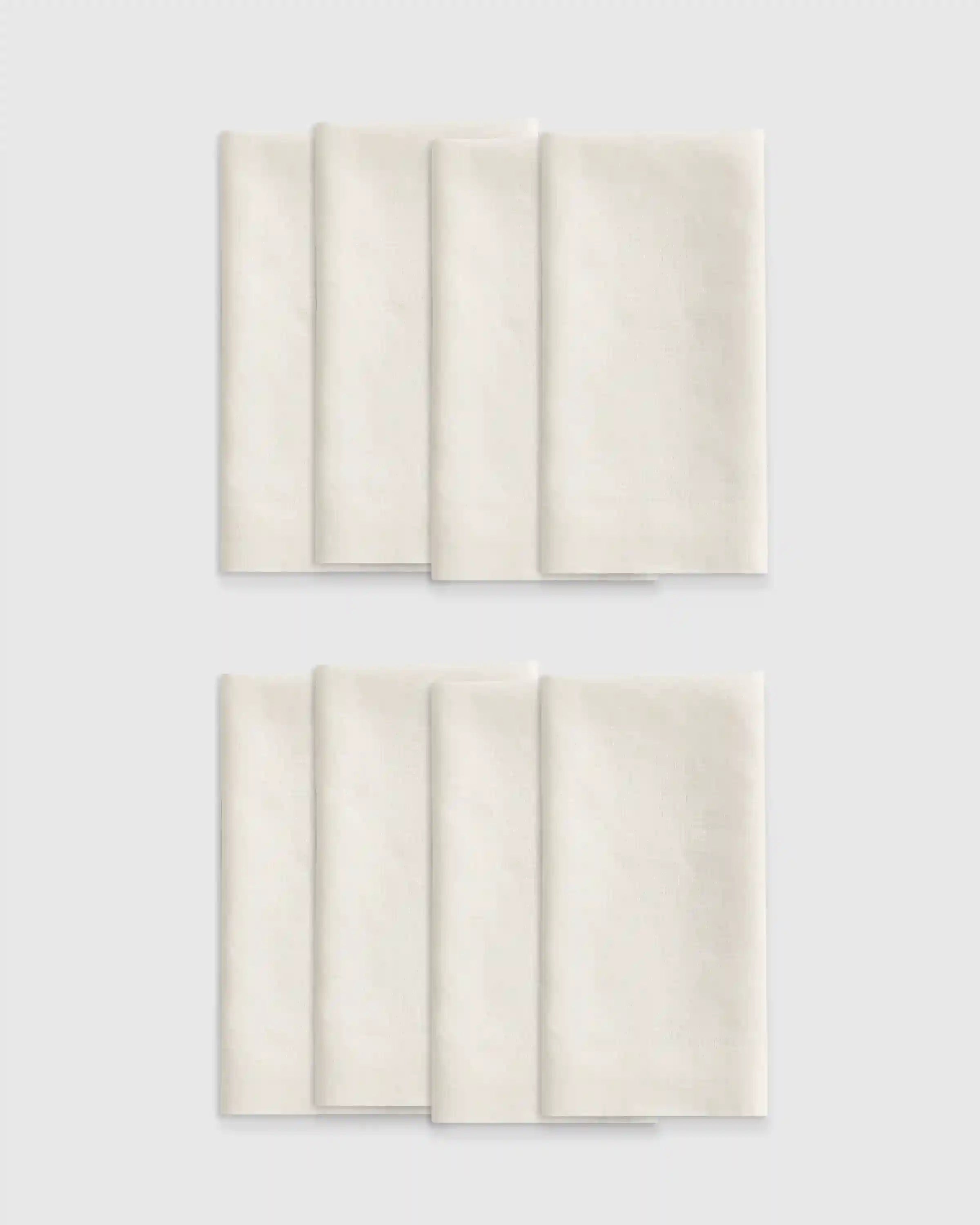 European Linen Wide-Hem Napkins, Set of 8