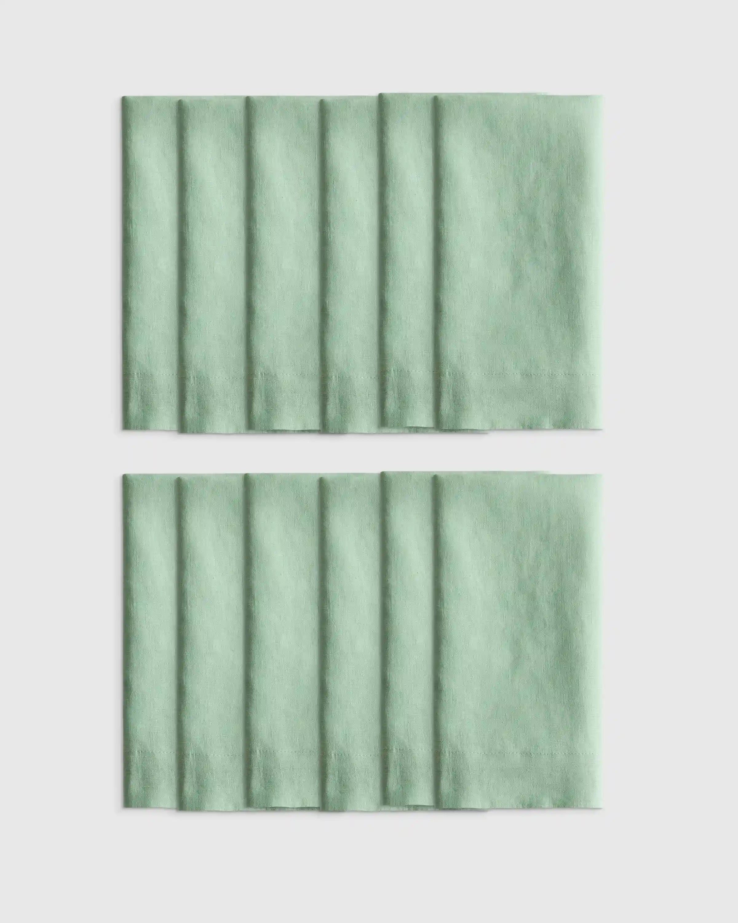 European Linen Wide-Hem Napkins, Set of 12