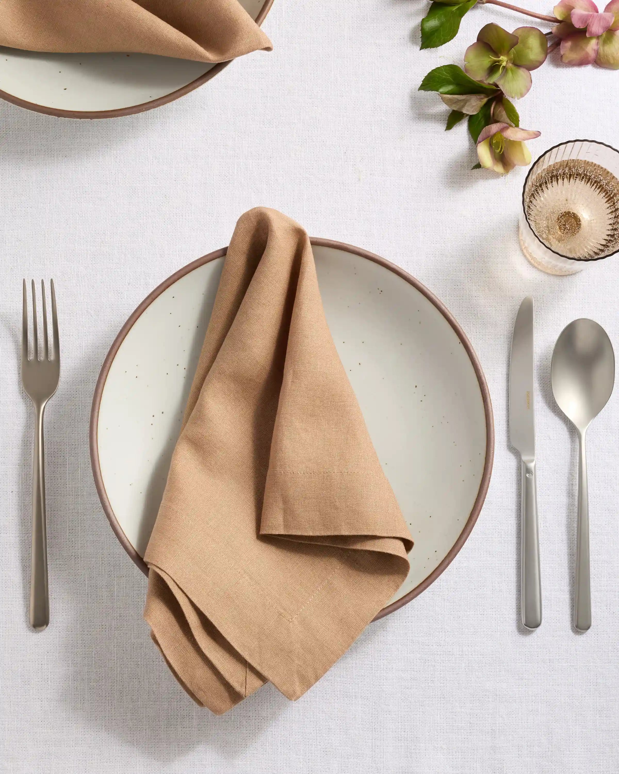 European Linen Wide-Hem Napkins, Set of 4