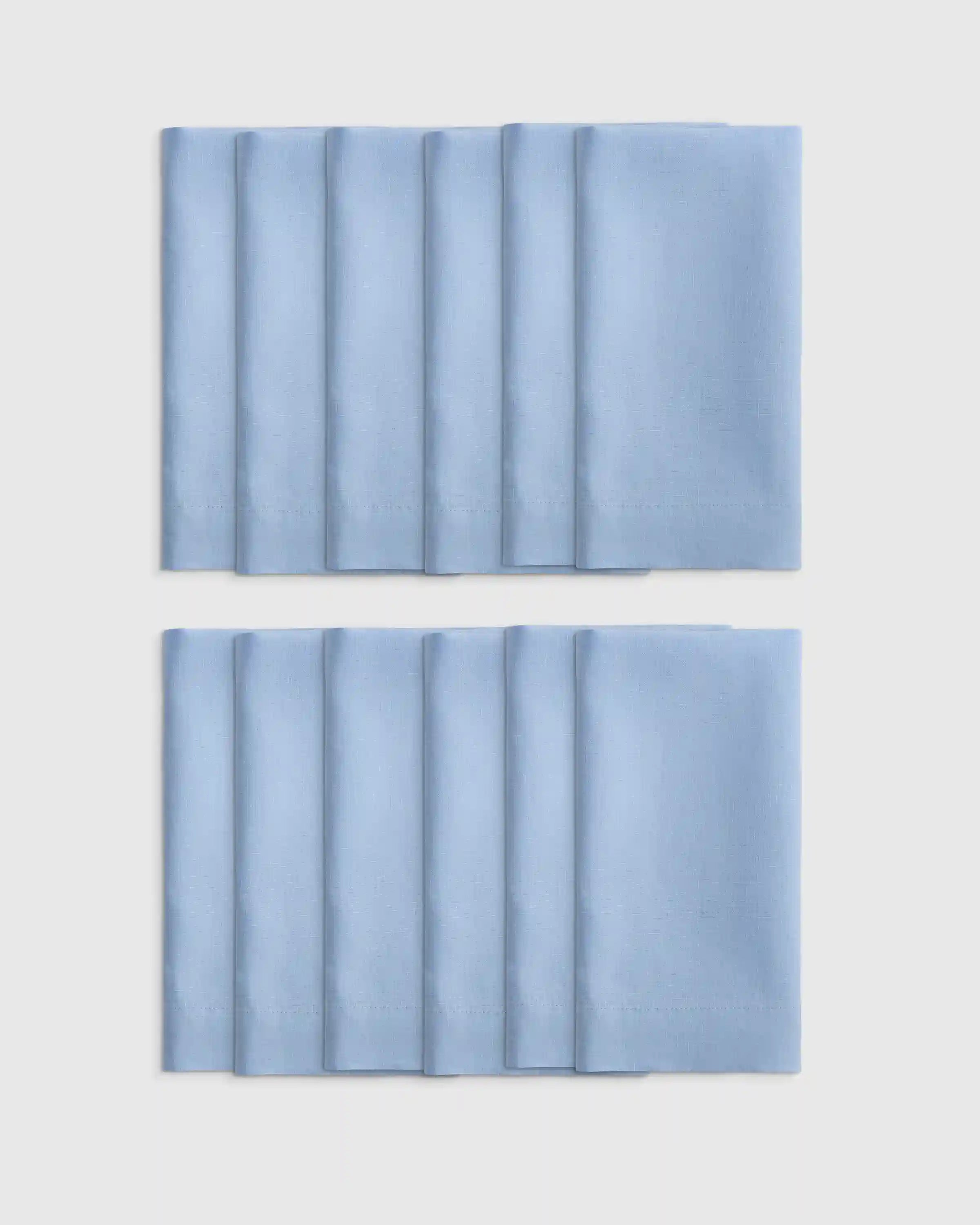 European Linen Wide-Hem Napkins, Set of 12