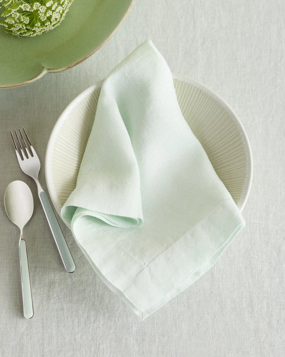 European Linen Wide-Hem Napkins, Set of 12