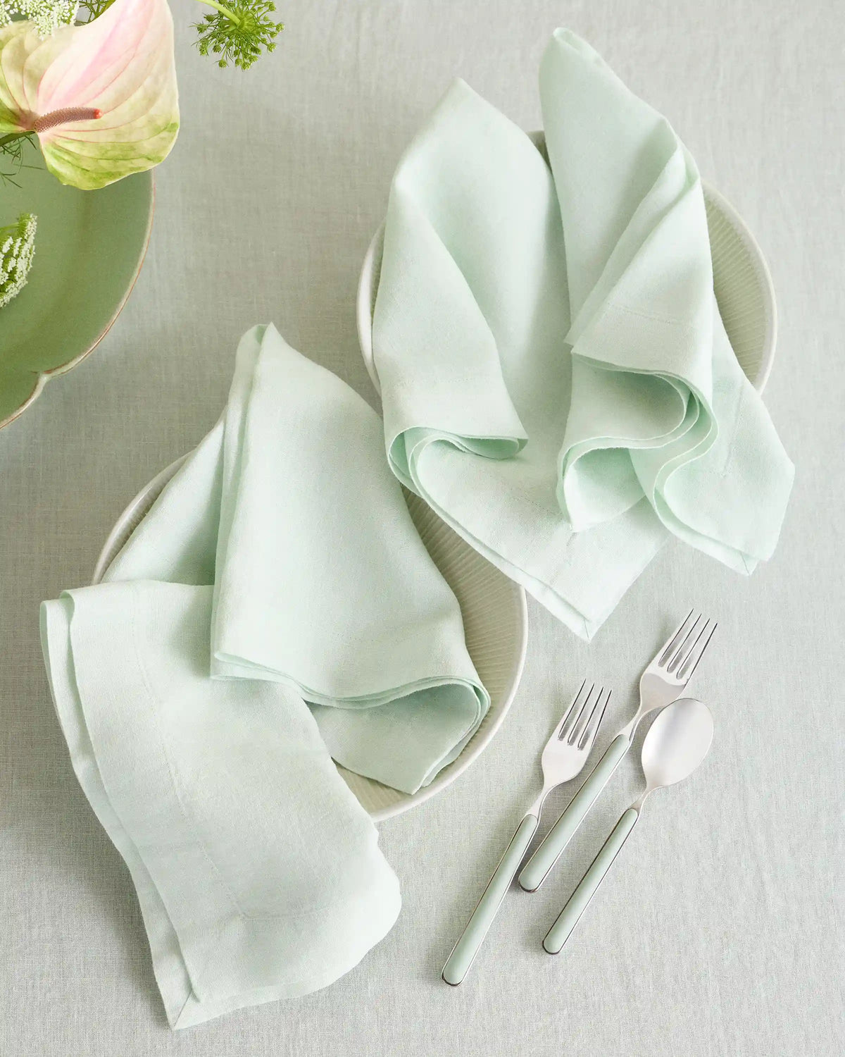 European Linen Wide-Hem Napkins, Set of 4