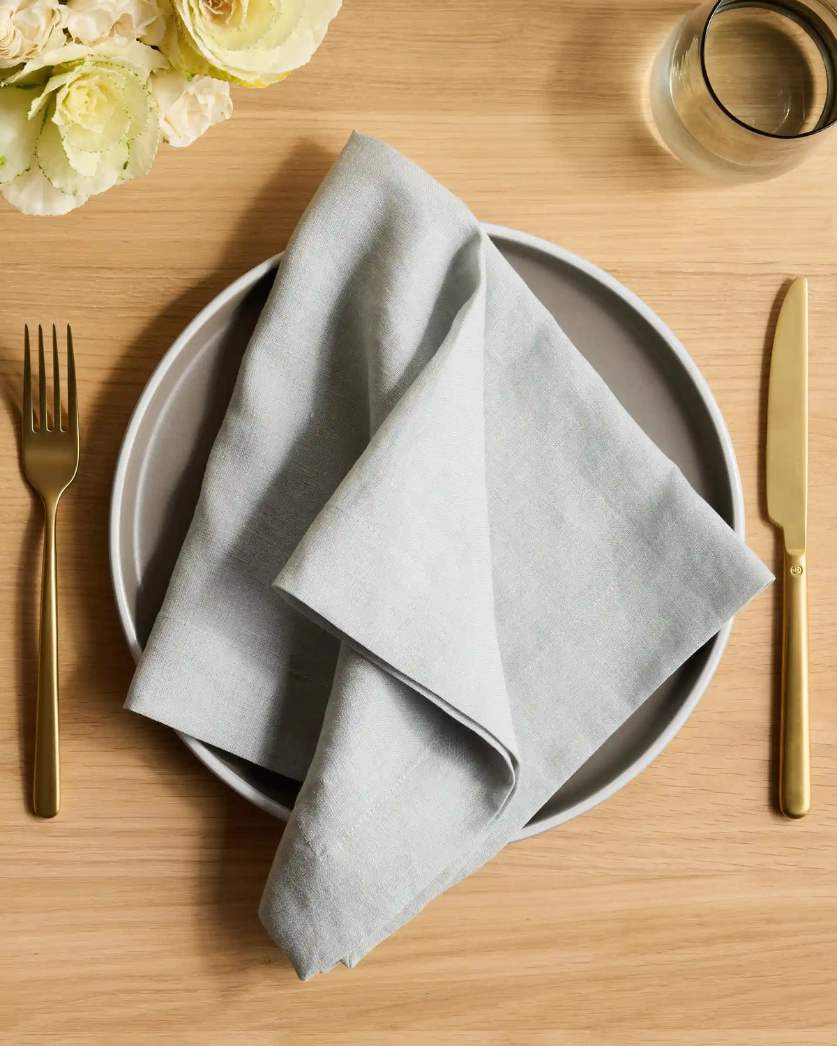European Linen Wide-Hem Napkins, Set of 8