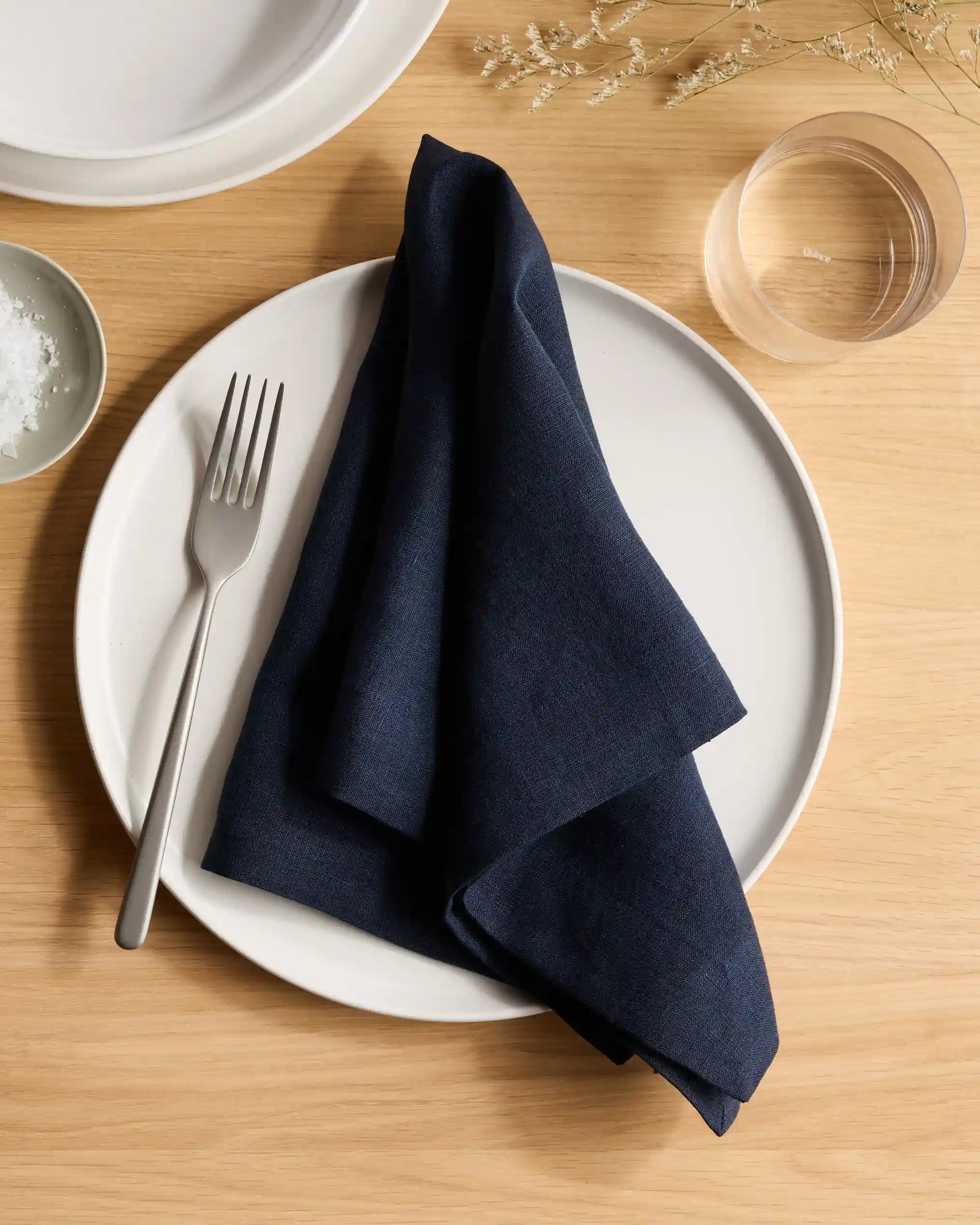 European Linen Wide-Hem Napkins, Set of 4
