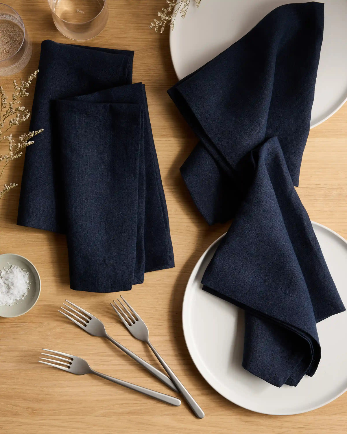 European Linen Wide-Hem Napkins, Set of 4