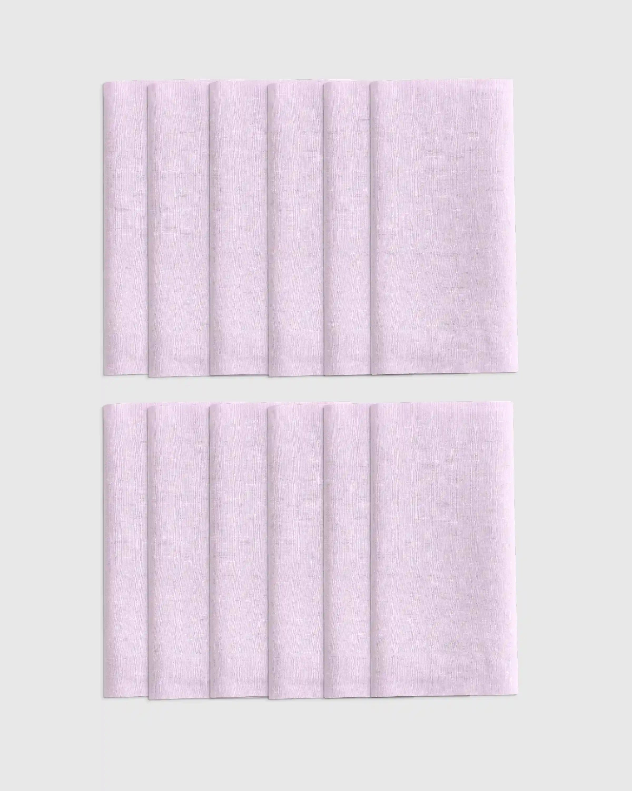 European Linen Wide-Hem Napkins, Set of 12