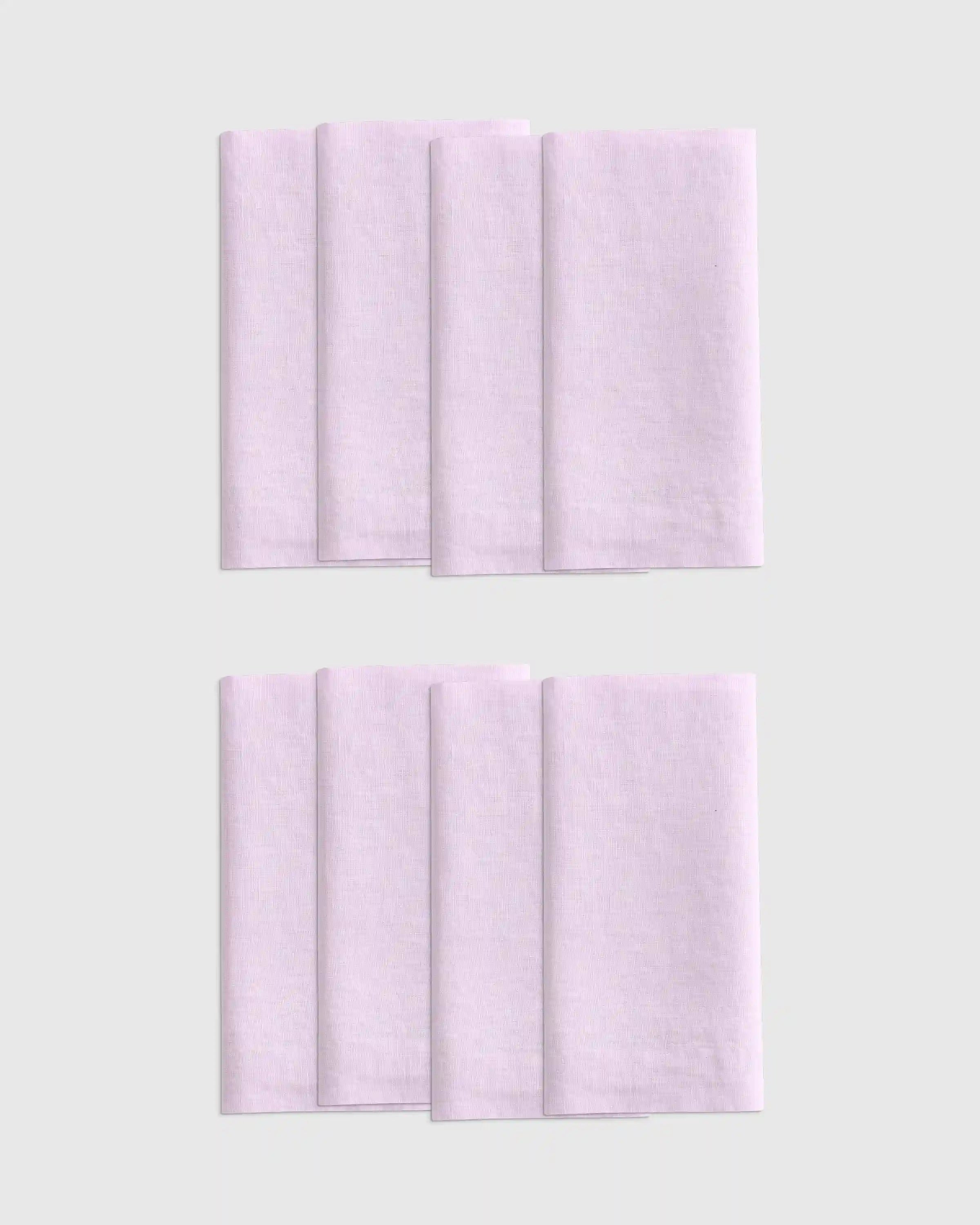 European Linen Wide-Hem Napkins, Set of 8