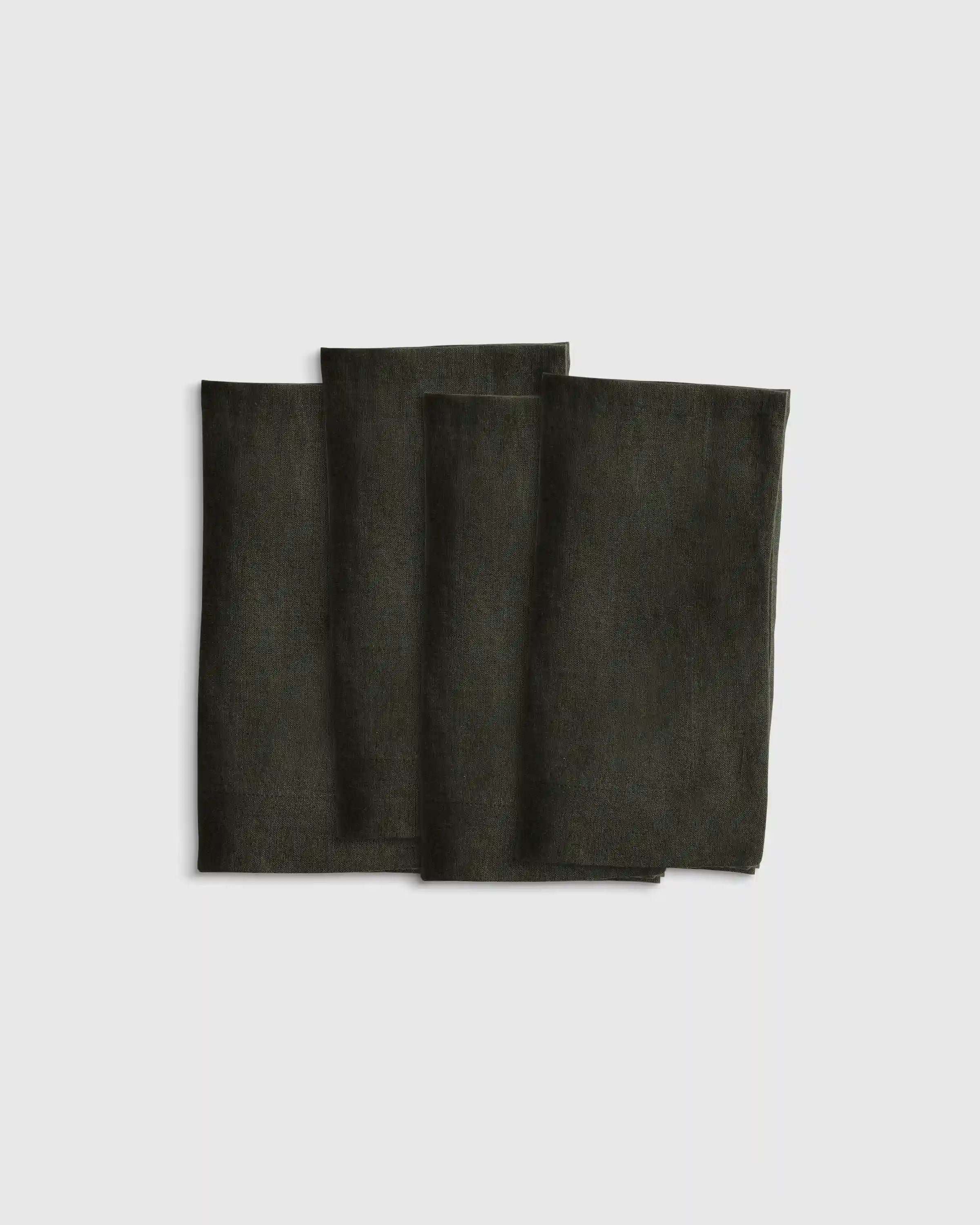 European Linen Wide-Hem Napkins, Set of 4