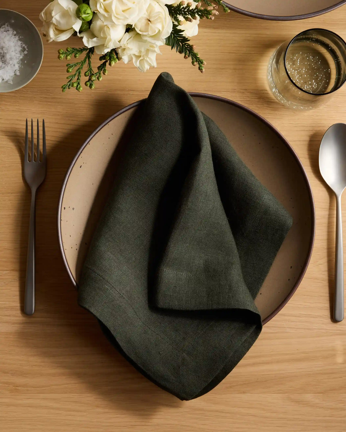 European Linen Wide-Hem Napkins, Set of 8