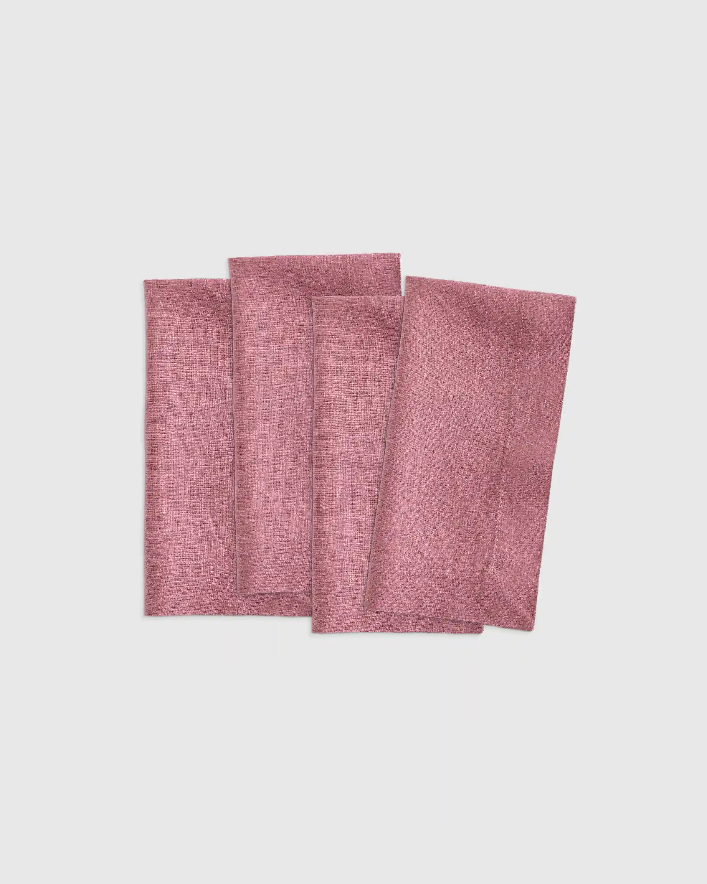 European Linen Wide-Hem Napkins, Set of 4
