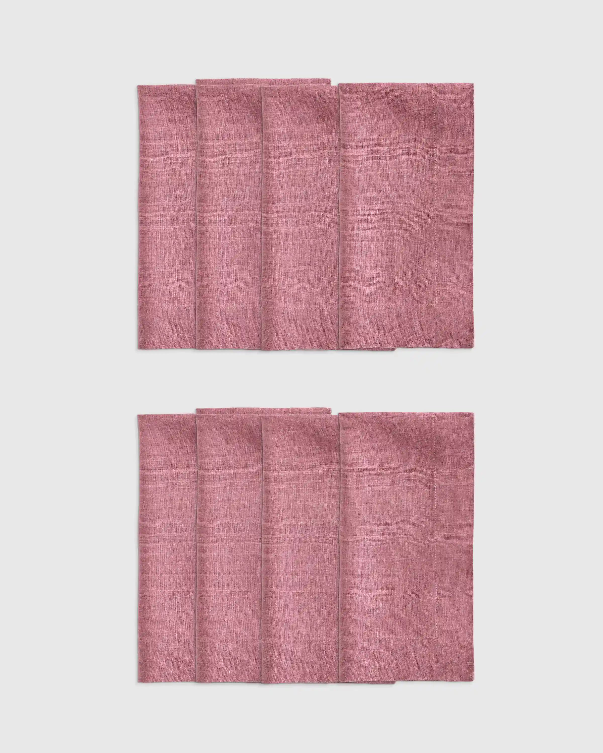 European Linen Wide-Hem Napkins, Set of 8