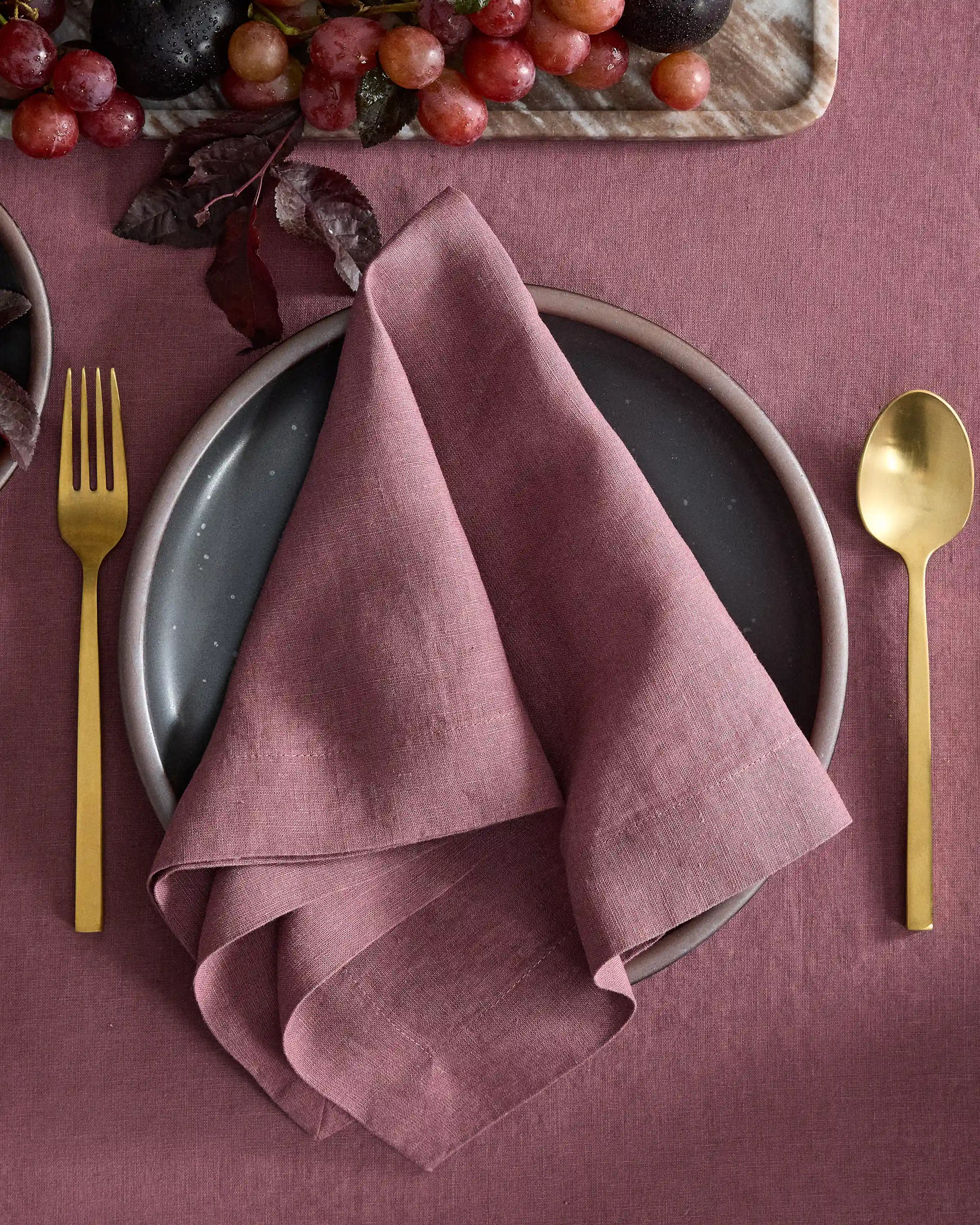 European Linen Wide-Hem Napkins, Set of 12