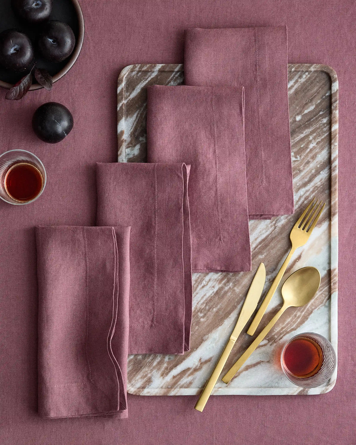 European Linen Wide-Hem Napkins, Set of 12