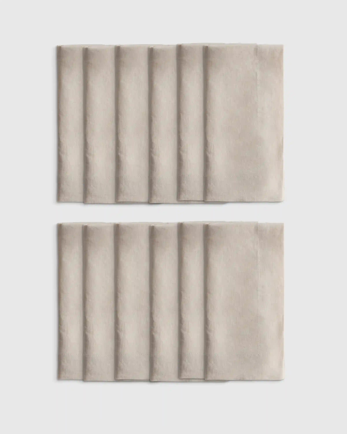 European Linen Wide-Hem Napkins, Set of 12