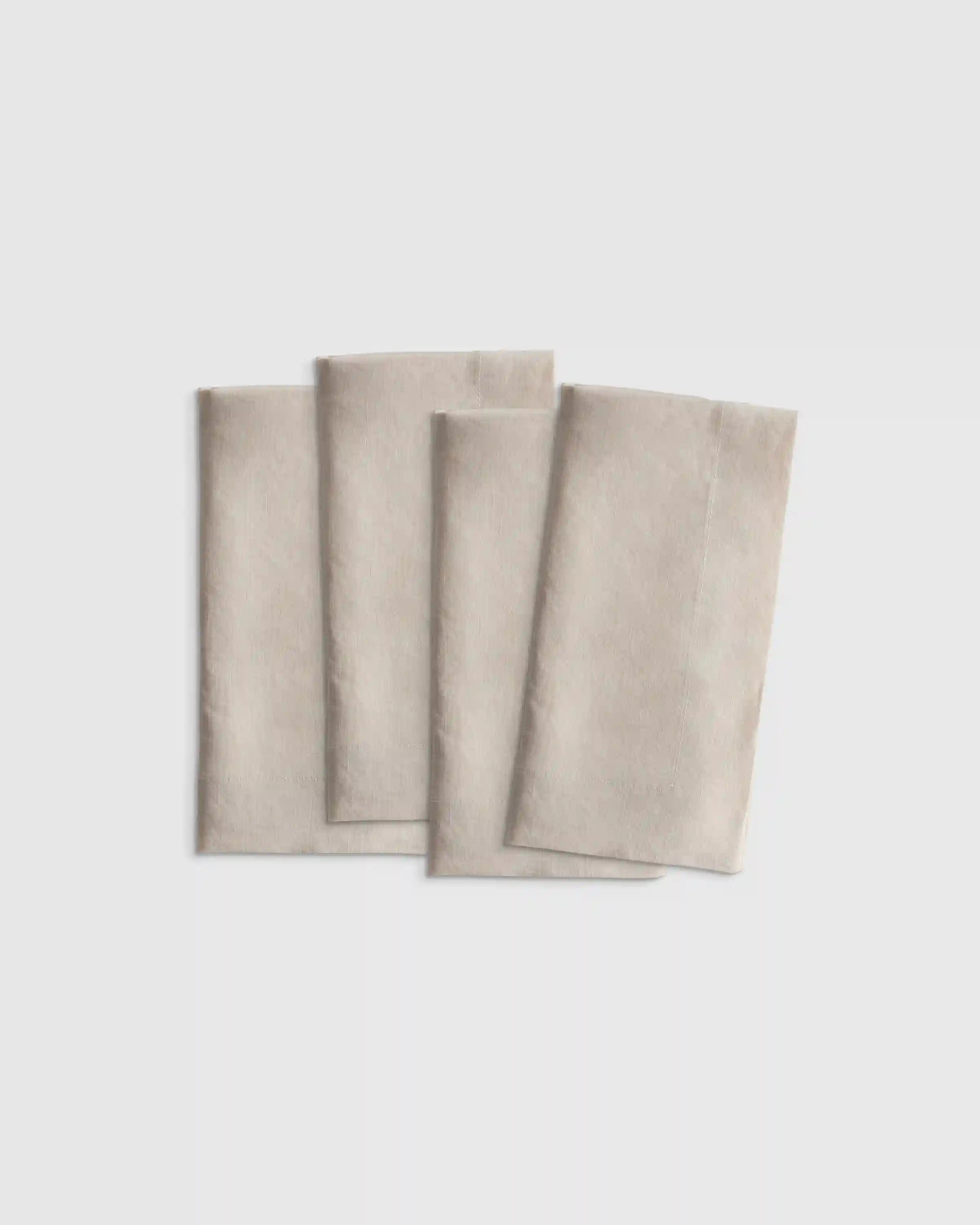 European Linen Wide-Hem Napkins, Set of 4