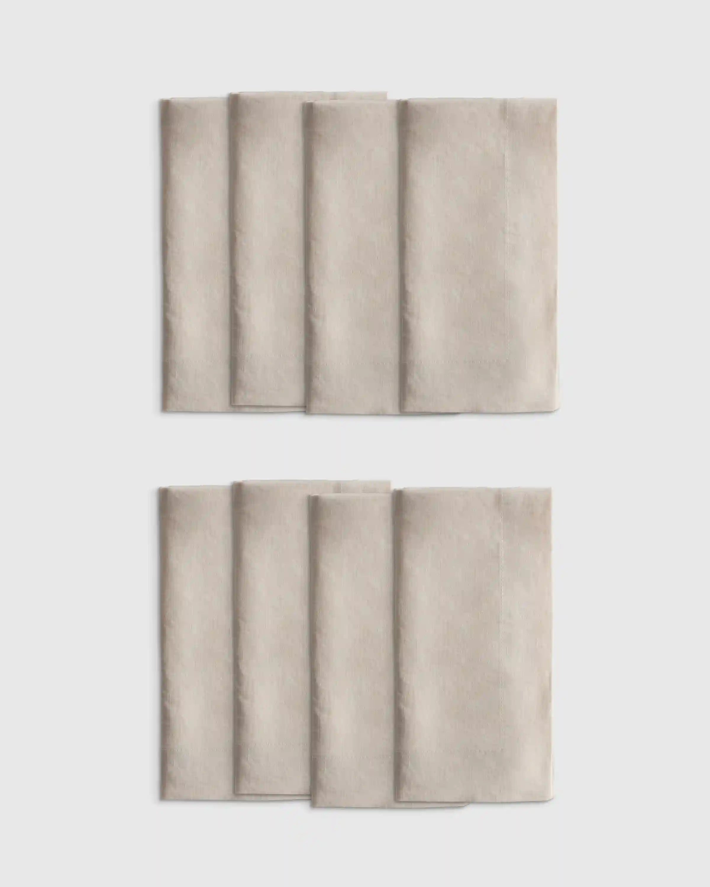 European Linen Wide-Hem Napkins, Set of 8