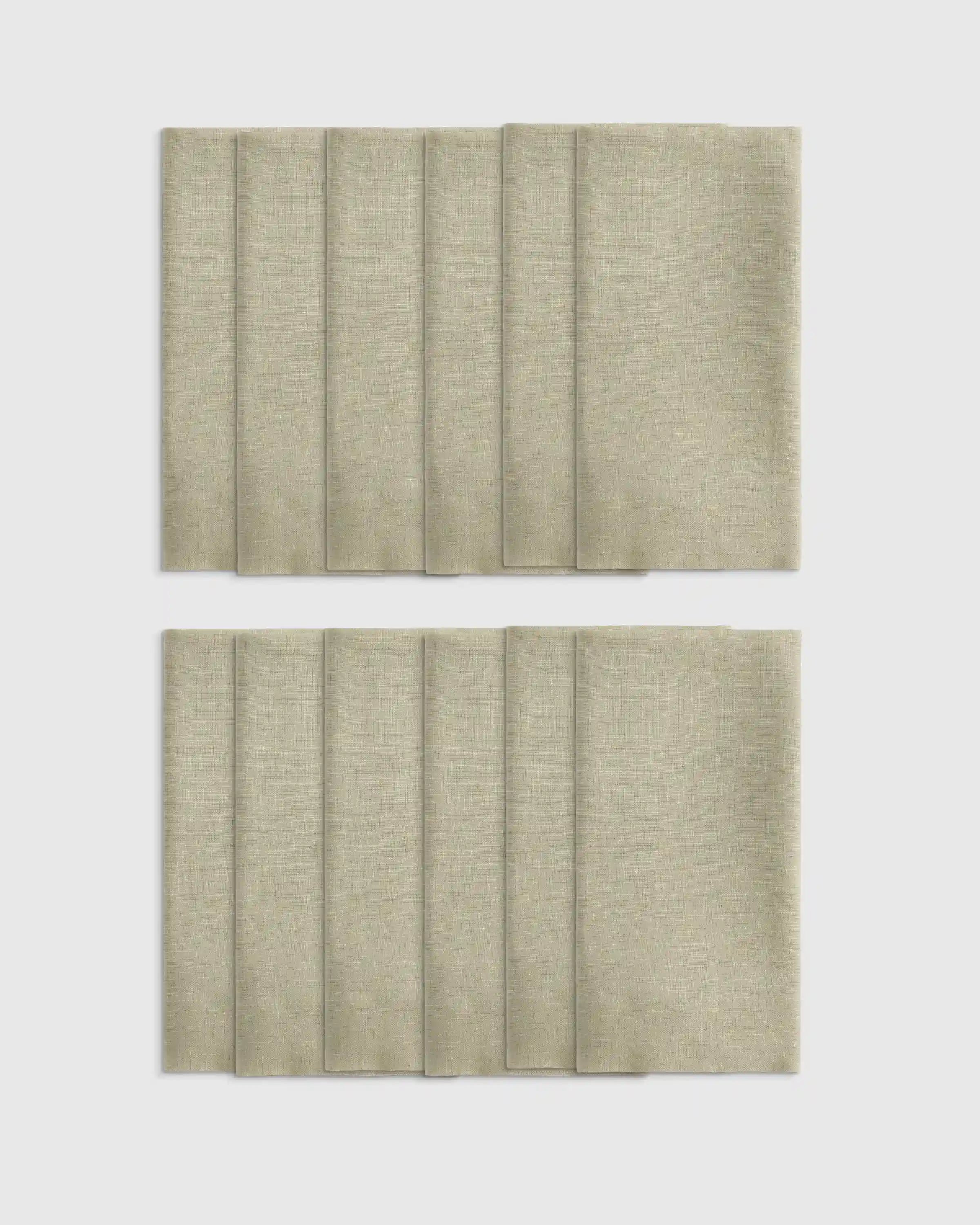 European Linen Wide-Hem Napkins, Set of 12