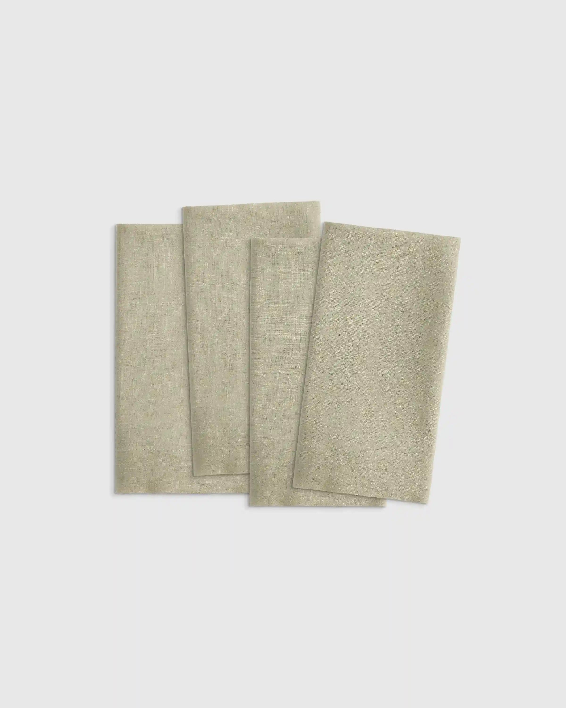 European Linen Wide-Hem Napkins, Set of 4