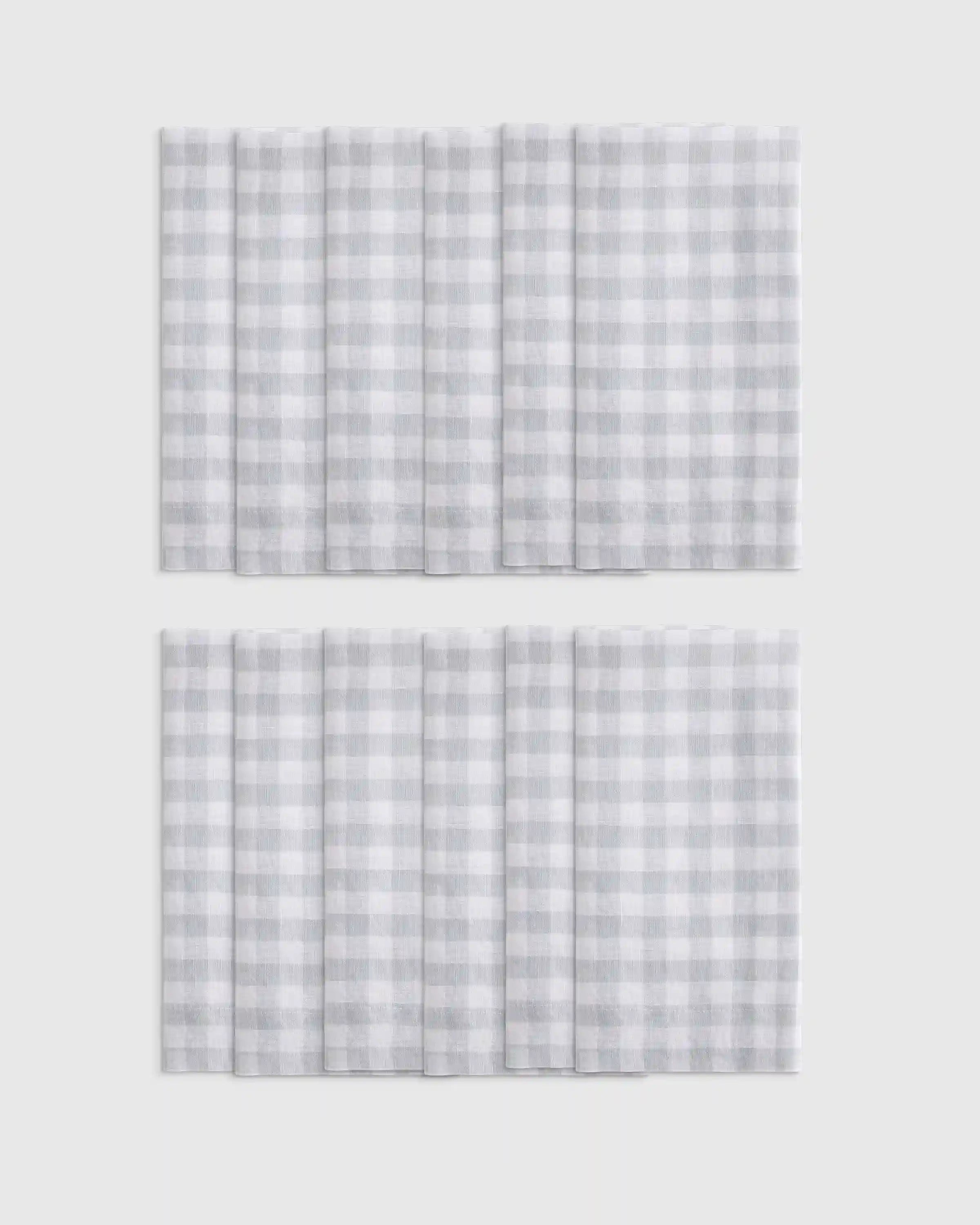 European Linen Wide-Hem Napkins, Set of 12