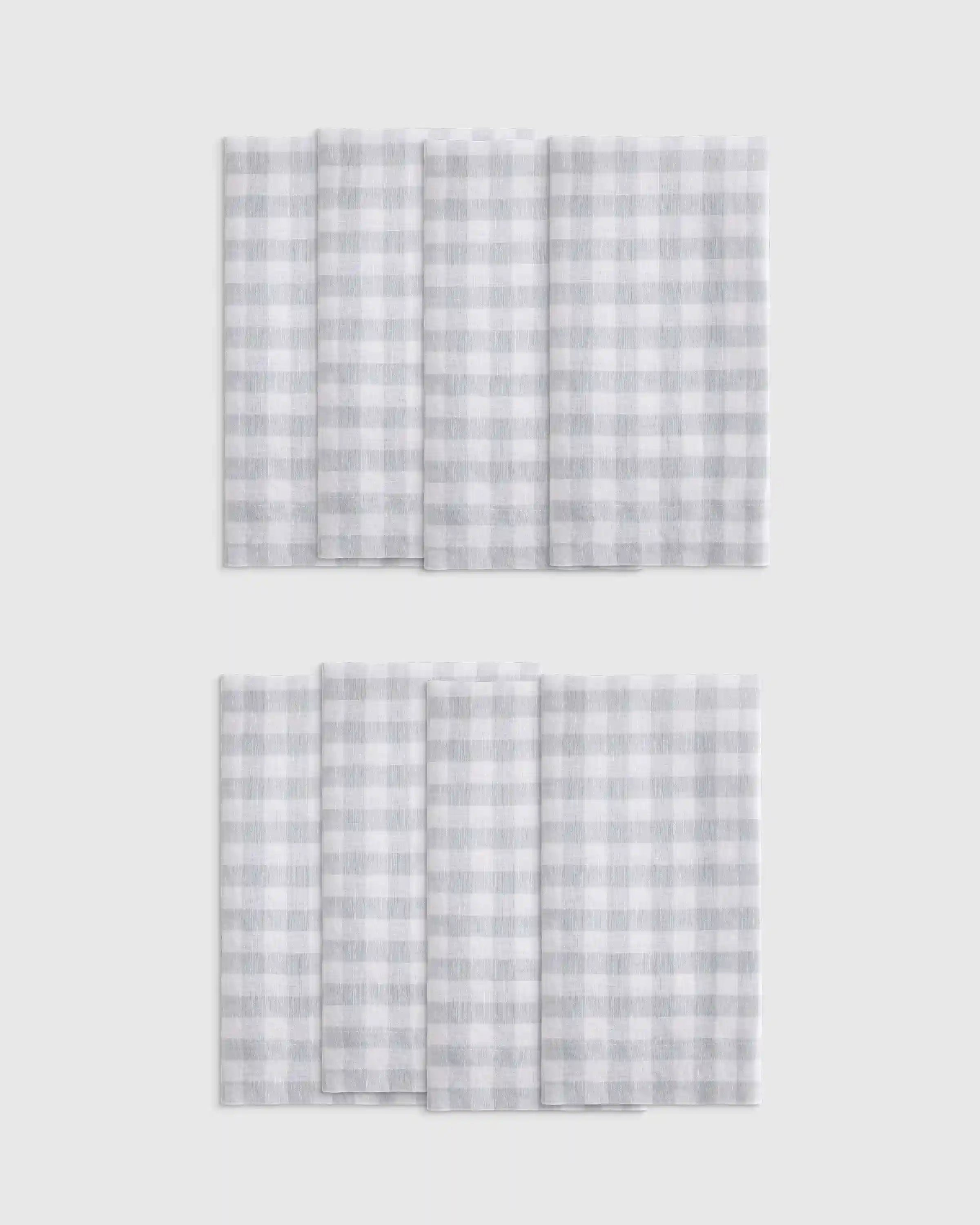 European Linen Wide-Hem Napkins, Set of 8