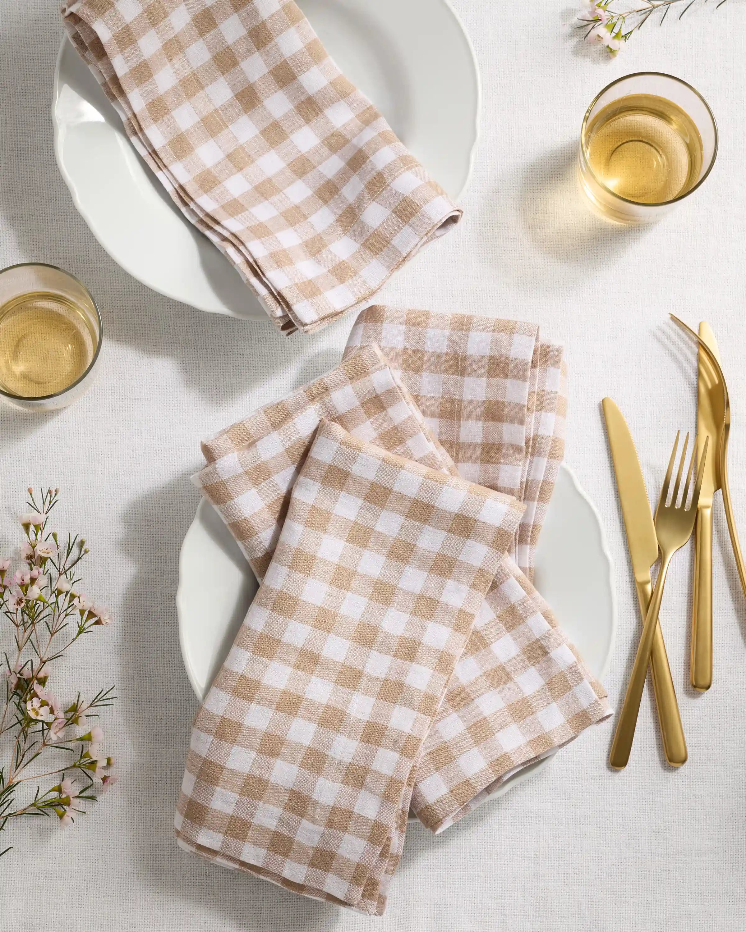 European Linen Wide-Hem Napkins, Set of 8