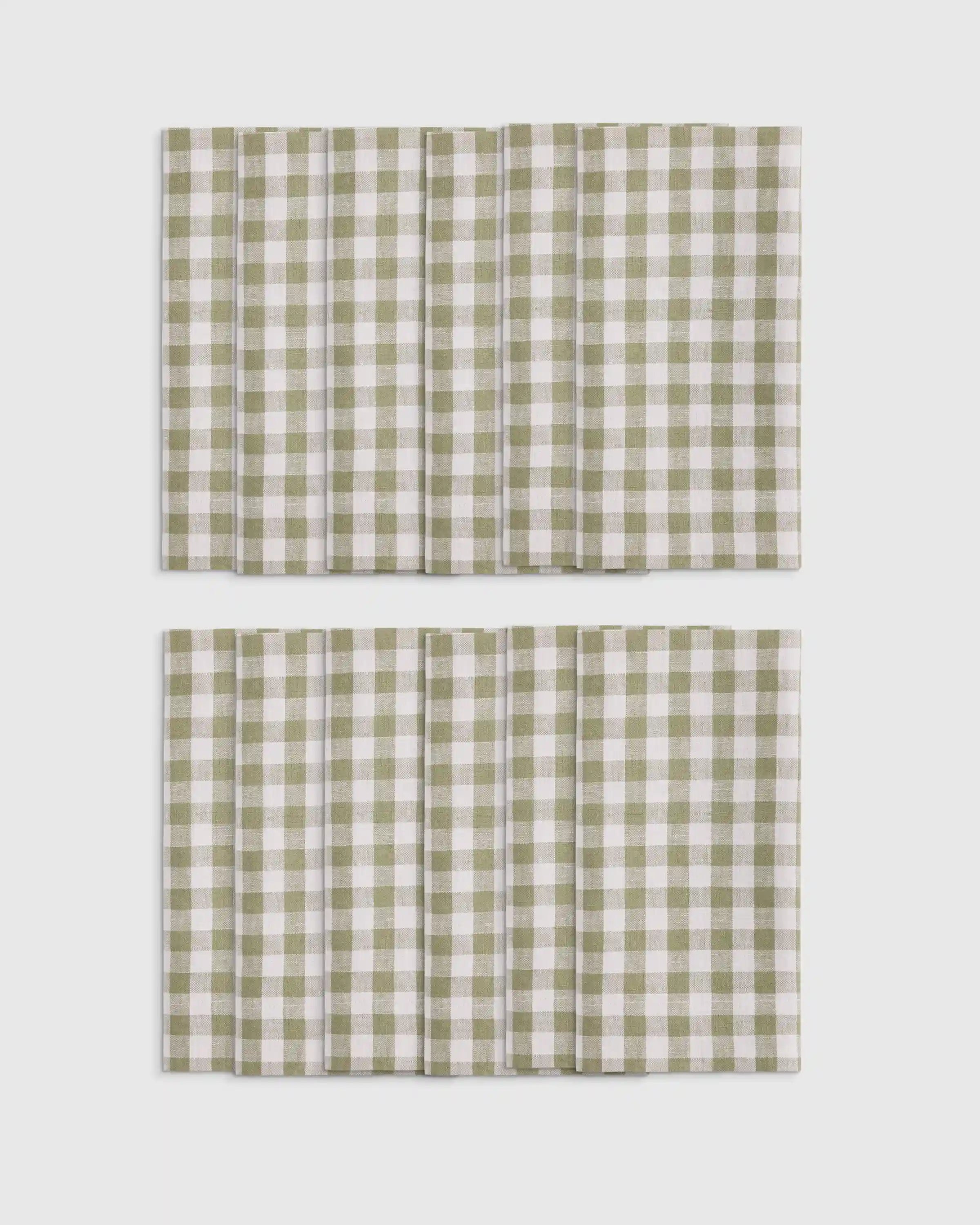 European Linen Wide-Hem Napkins, Set of 12
