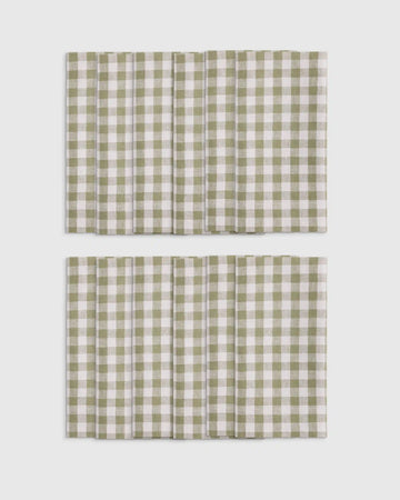 European Linen Wide-Hem Napkins, Set of 12