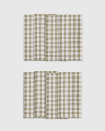 European Linen Wide-Hem Napkins, Set of 8