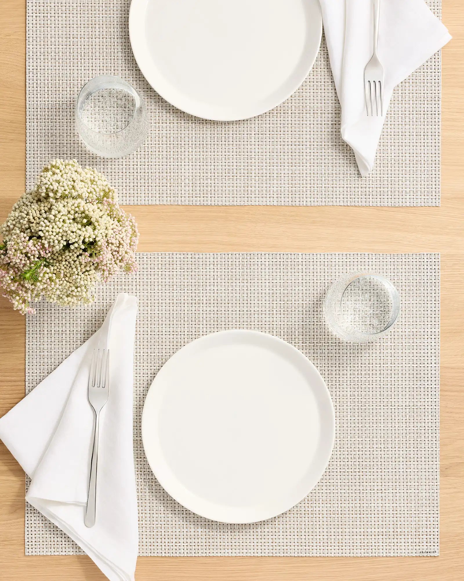 Basketweave Easy-Care Rectangular Placemat, Set of 4 by Chilewich