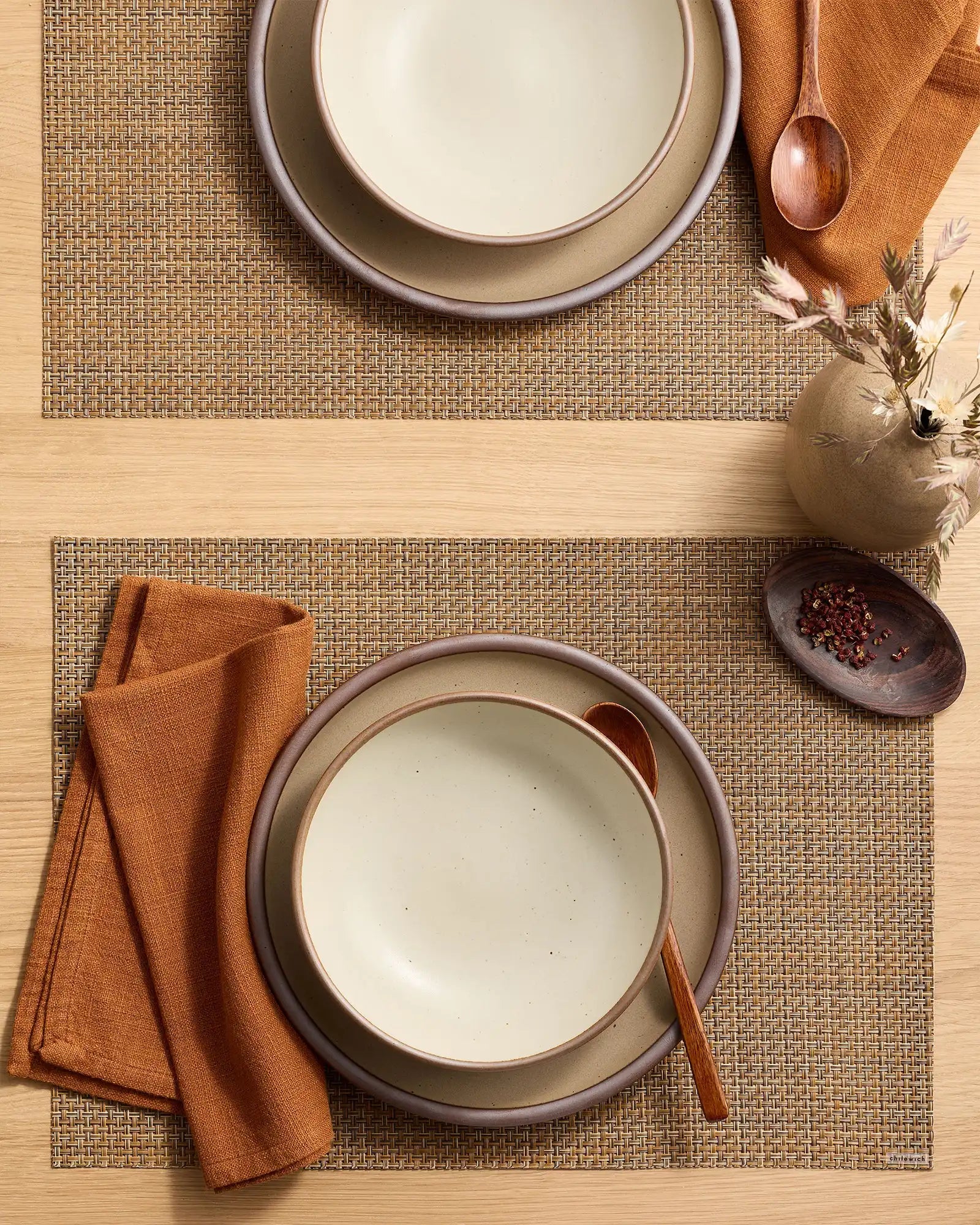 Basketweave Easy-Care Rectangular Placemat, Set of 4 by Chilewich