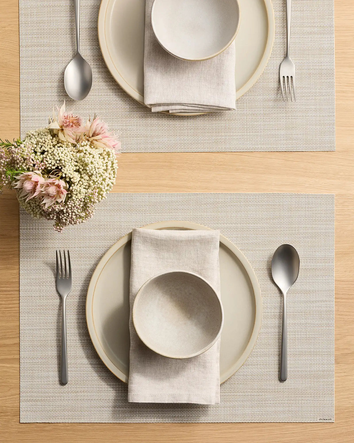 Mini Basketweave Easy-Care Rectangular Placemat, Set of 4 by Chilewich