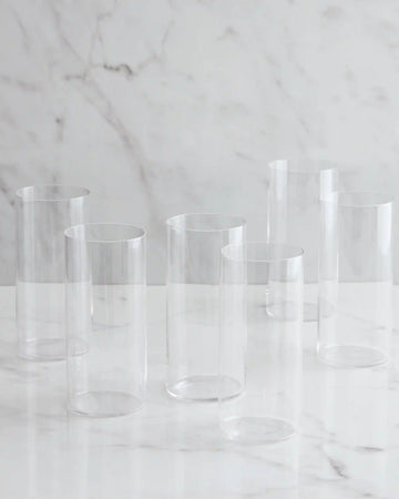 Lightweight Crystal Tall Drinking Glasses, Set of 6