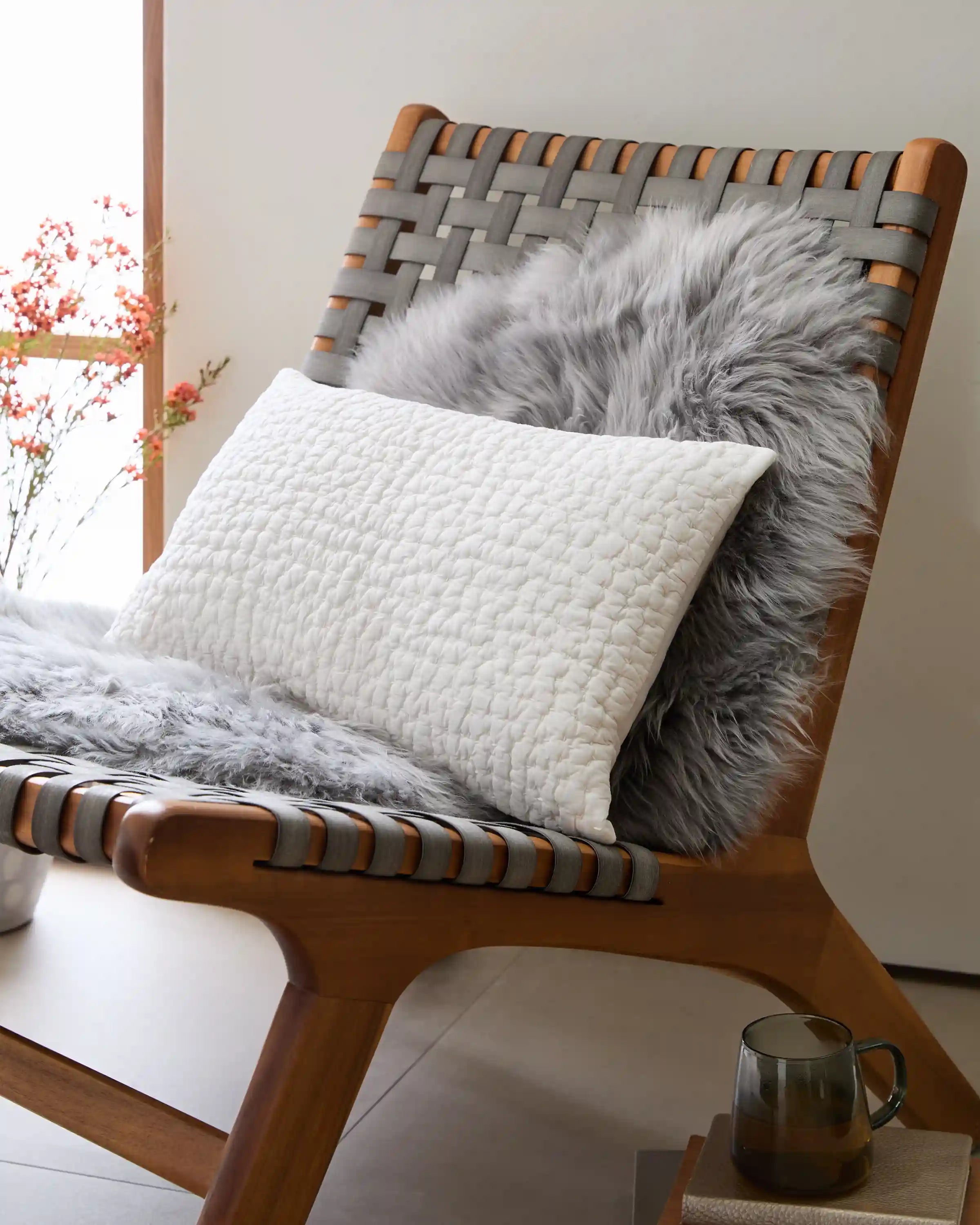 Organic Cotton Hand Stitched Pillow Cover