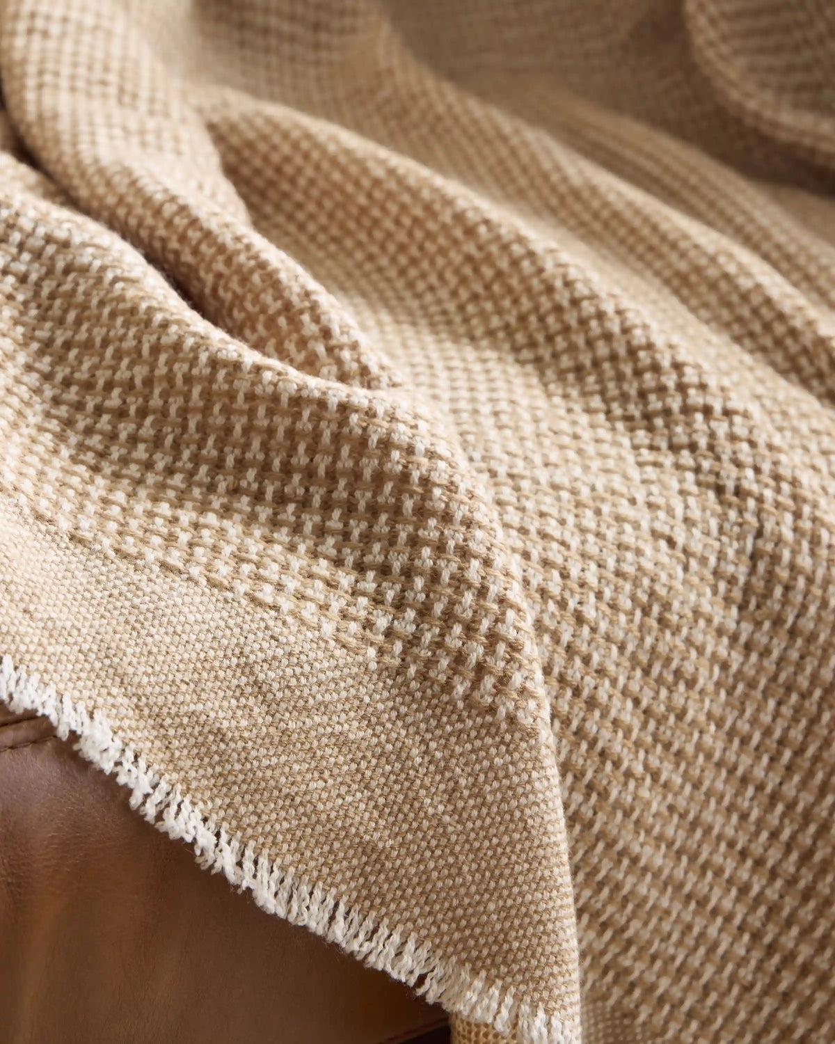 Lightweight Cashmere Wool Patterned Throw