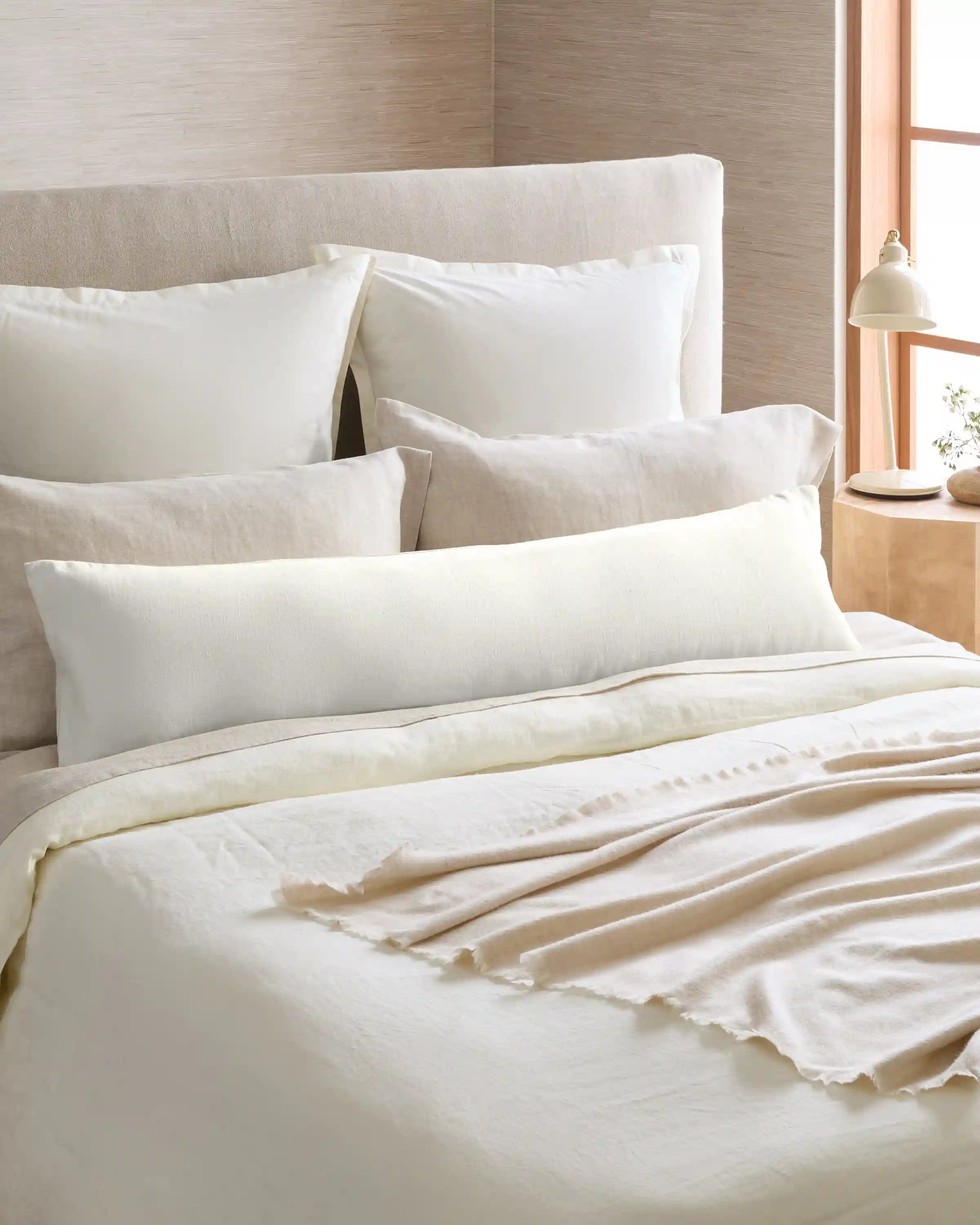 European Linen Oversized Lumbar Pillow Cover