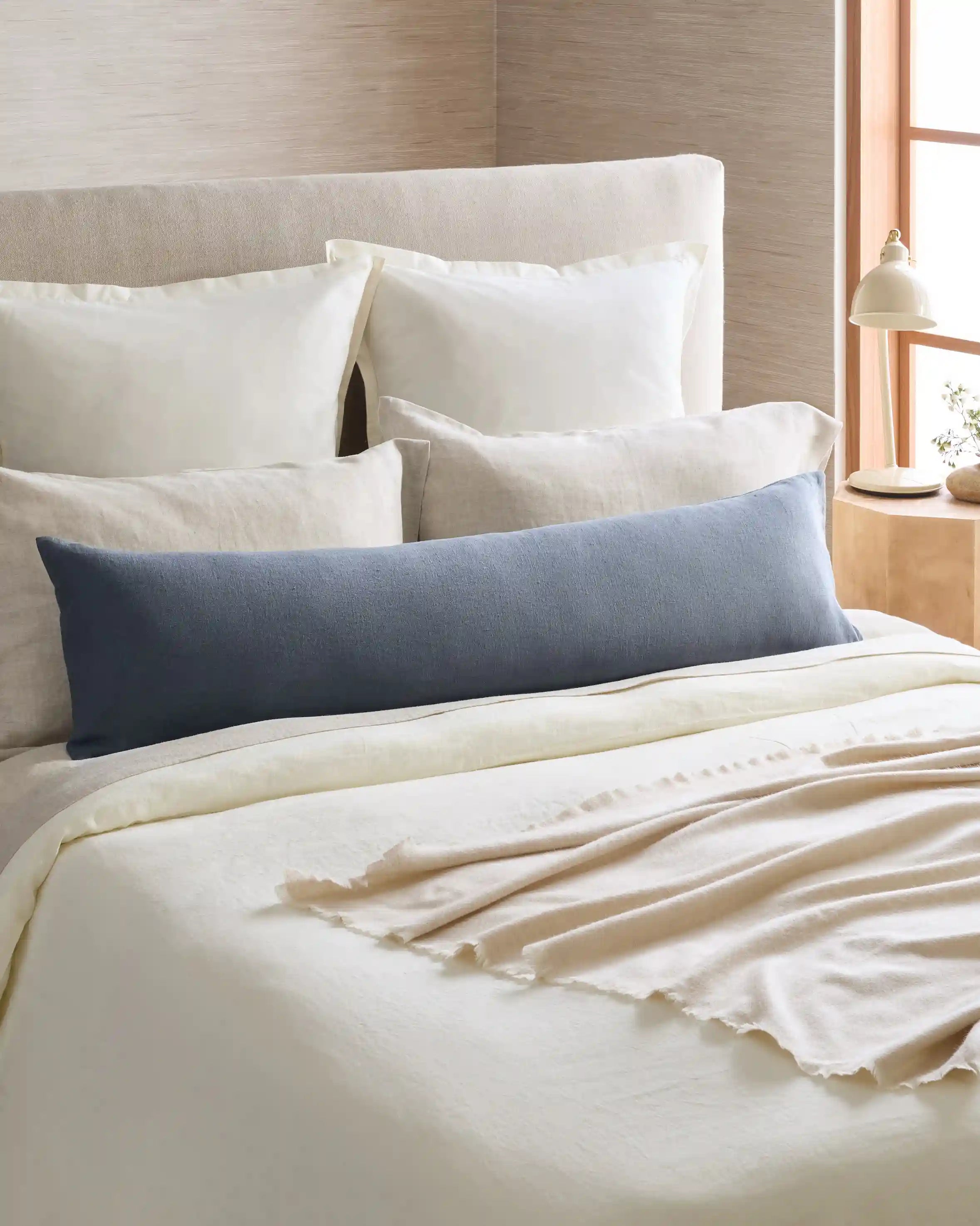 European Linen Oversized Lumbar Pillow Cover